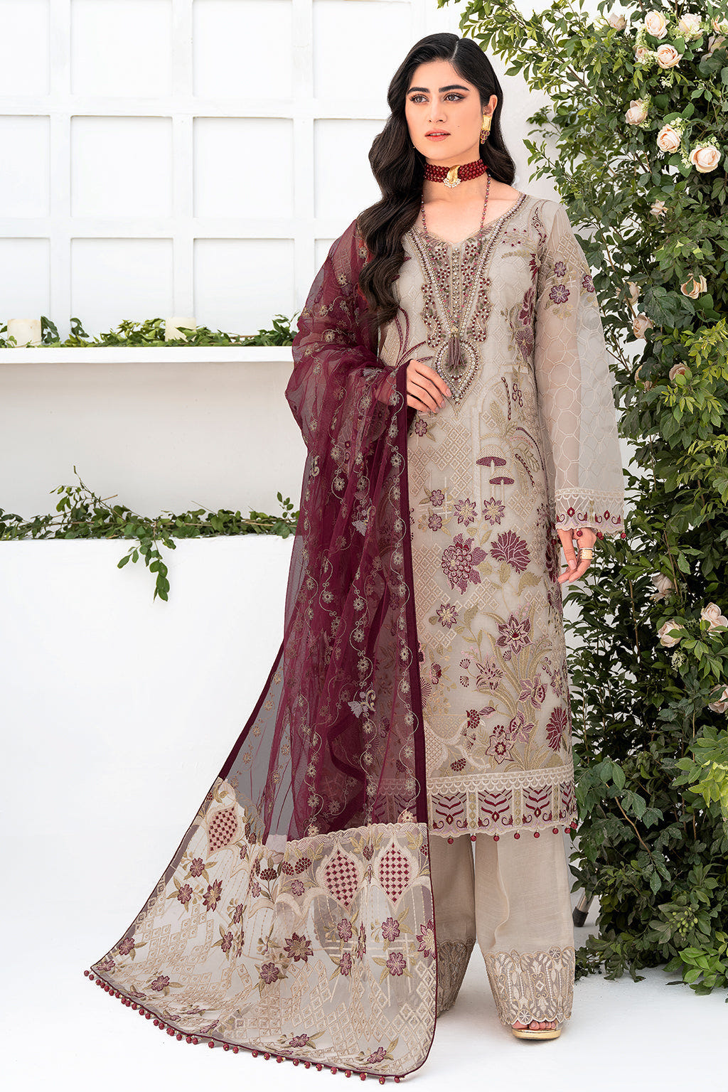 Ramsha | Minhal Organza Collection | M-806 -  Ramsha Formal - Original Designer Dress - House of Maryam