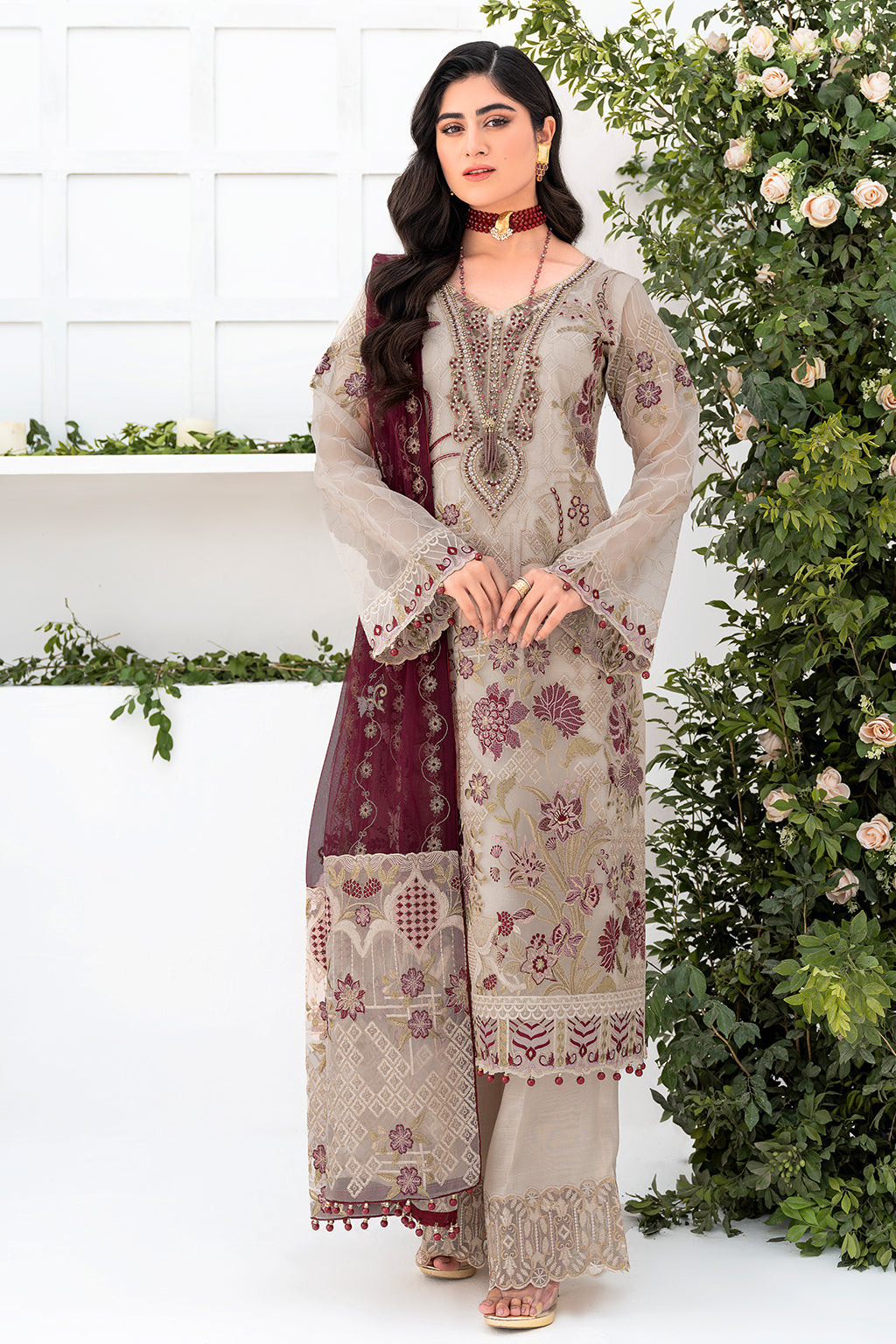 Ramsha | Minhal Organza Collection | M-806 by Designer Ramsha - House of Maryam - Pakistani Designer Ethnic Wear in {{ shop.shopifyCountryName }}