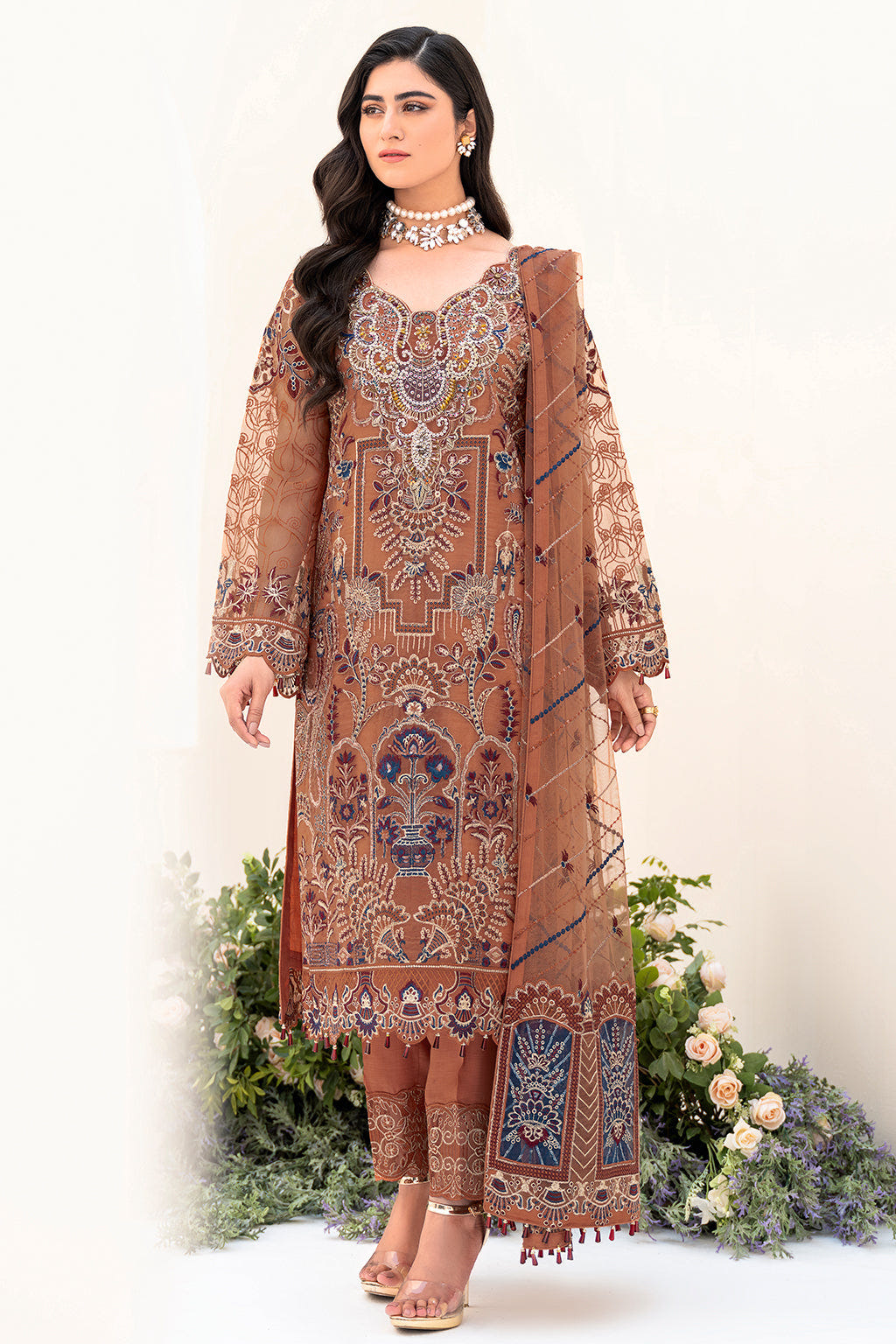 Ramsha | Minhal Organza Collection | M-808 -  Ramsha Formal - Original Designer Dress - House of Maryam