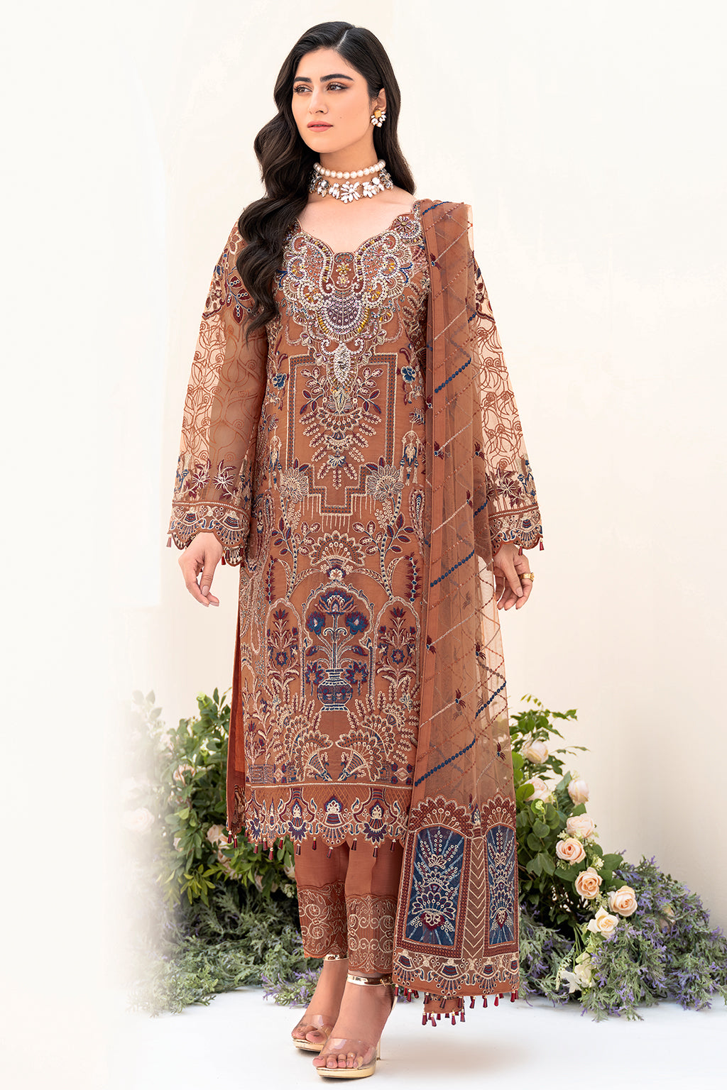 Ramsha | Minhal Organza Collection | M-808 -  Ramsha Formal - Original Designer Dress - House of Maryam