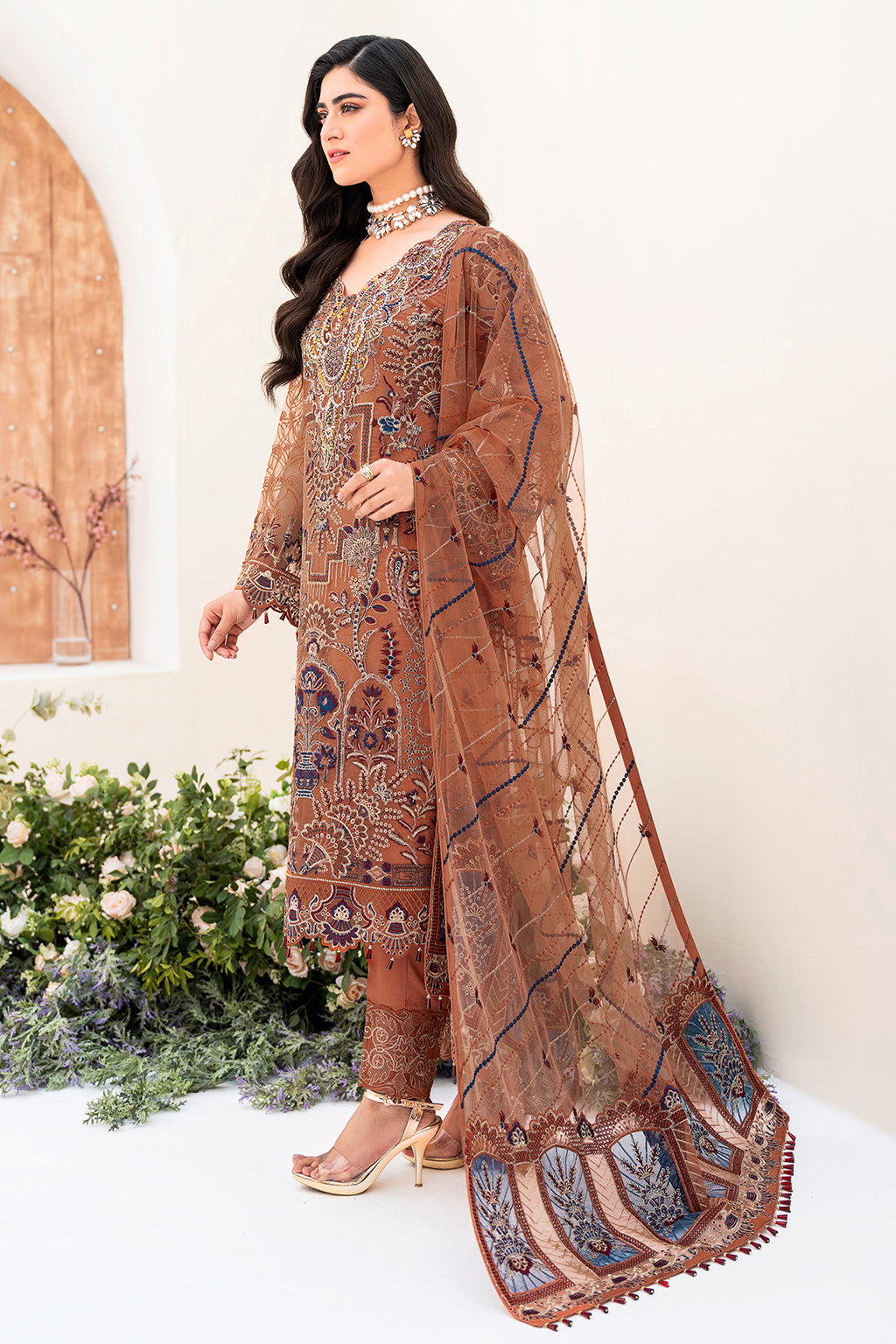 Ramsha | Minhal Organza Collection | M-808 -  Ramsha Formal - Original Designer Dress - House of Maryam
