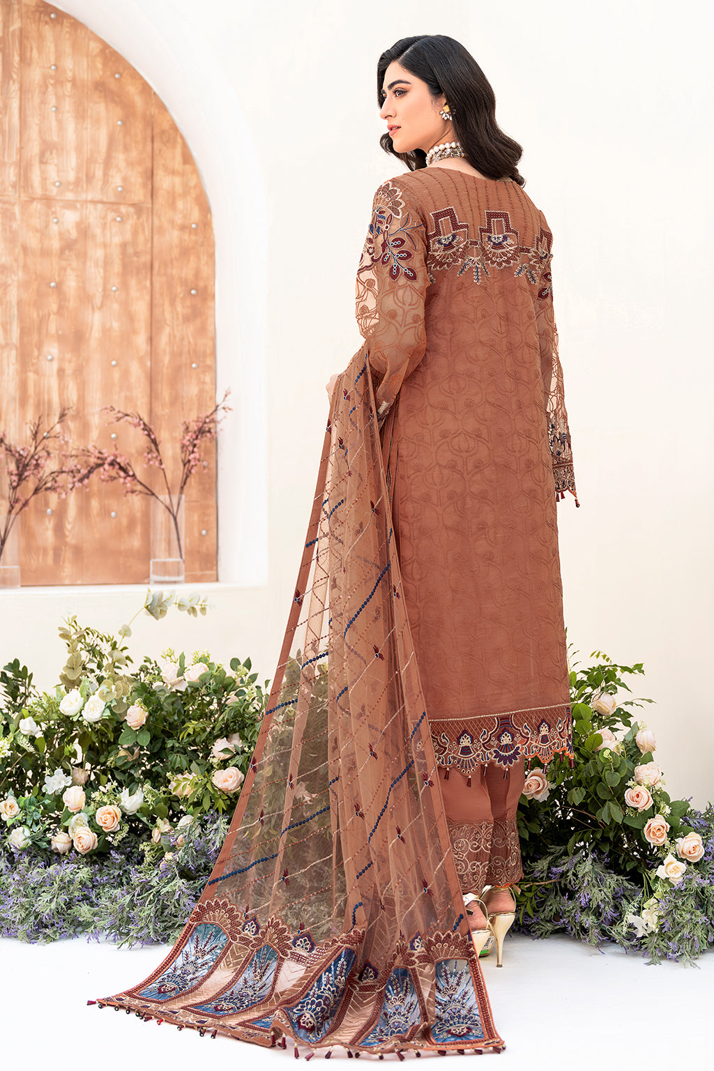 Ramsha | Minhal Organza Collection | M-808 by Designer Ramsha - House of Maryam - Pakistani Designer Ethnic Wear in {{ shop.shopifyCountryName }}