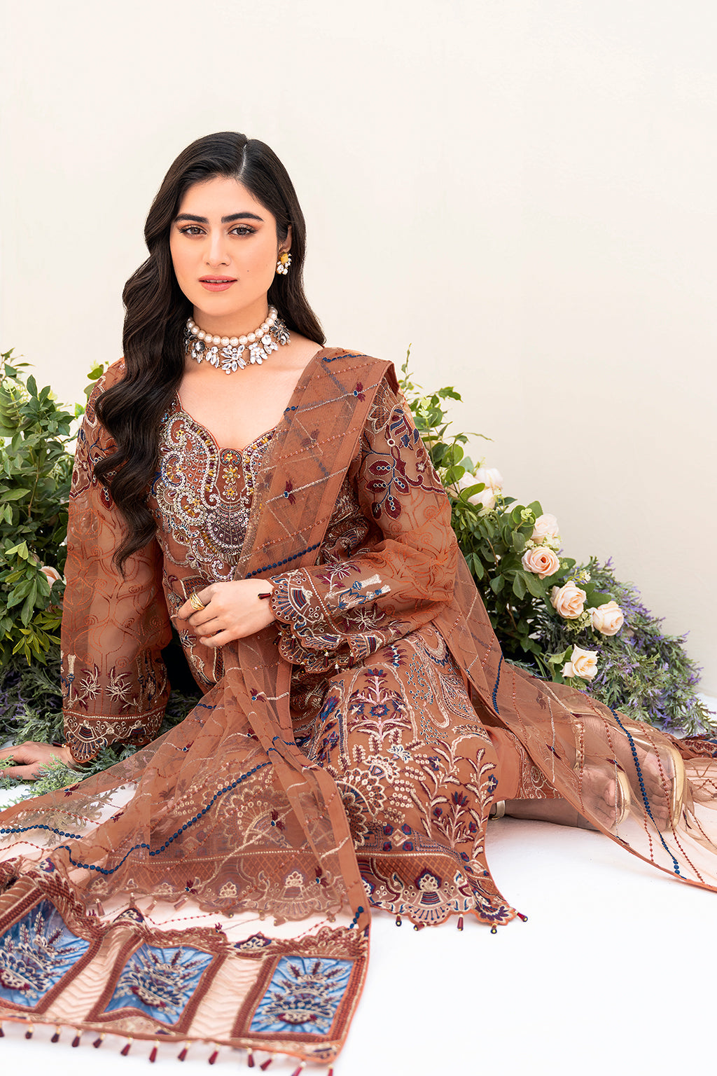 Ramsha | Minhal Organza Collection | M-808 -  Ramsha Formal - Original Designer Dress - House of Maryam