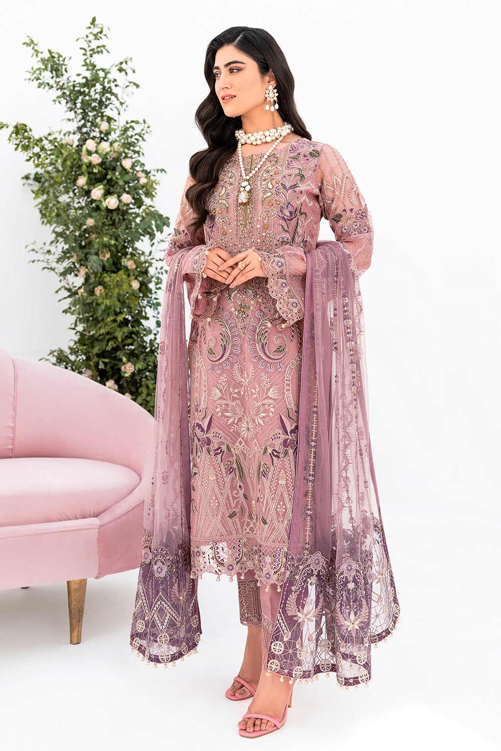 Ramsha | Minhal Organza Collection | M-804 by Designer Ramsha - House of Maryam - Pakistani Designer Ethnic Wear in {{ shop.shopifyCountryName }}