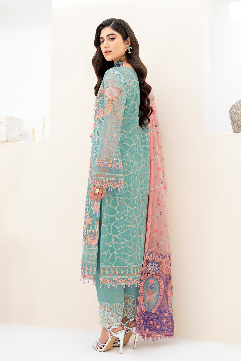 Ramsha | Minhal Organza Collection | M-807 -  Ramsha Formal - Original Designer Dress - House of Maryam