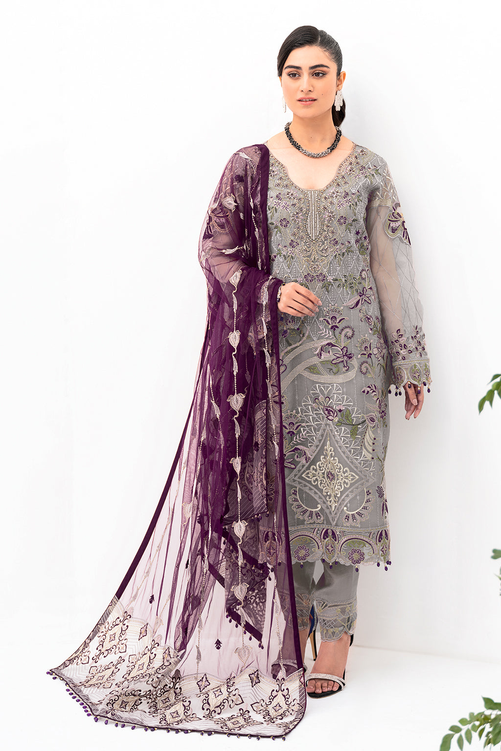 Ramsha | Minhal Organza Collection | M-801 -  Ramsha Formal - Original Designer Dress - House of Maryam