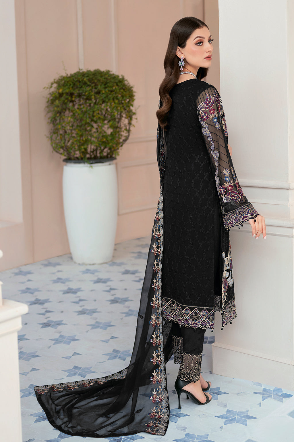 Ramsha | Rangoon Chiffon Collection 24 | D-906 by Designer Ramsha - House of Maryam - Pakistani Designer Ethnic Wear in {{ shop.shopifyCountryName }}