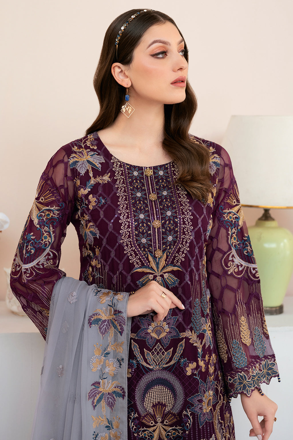 Ramsha | Rangoon Chiffon Collection 24 | D-904 by Designer Ramsha - House of Maryam - Pakistani Designer Ethnic Wear in {{ shop.shopifyCountryName }}