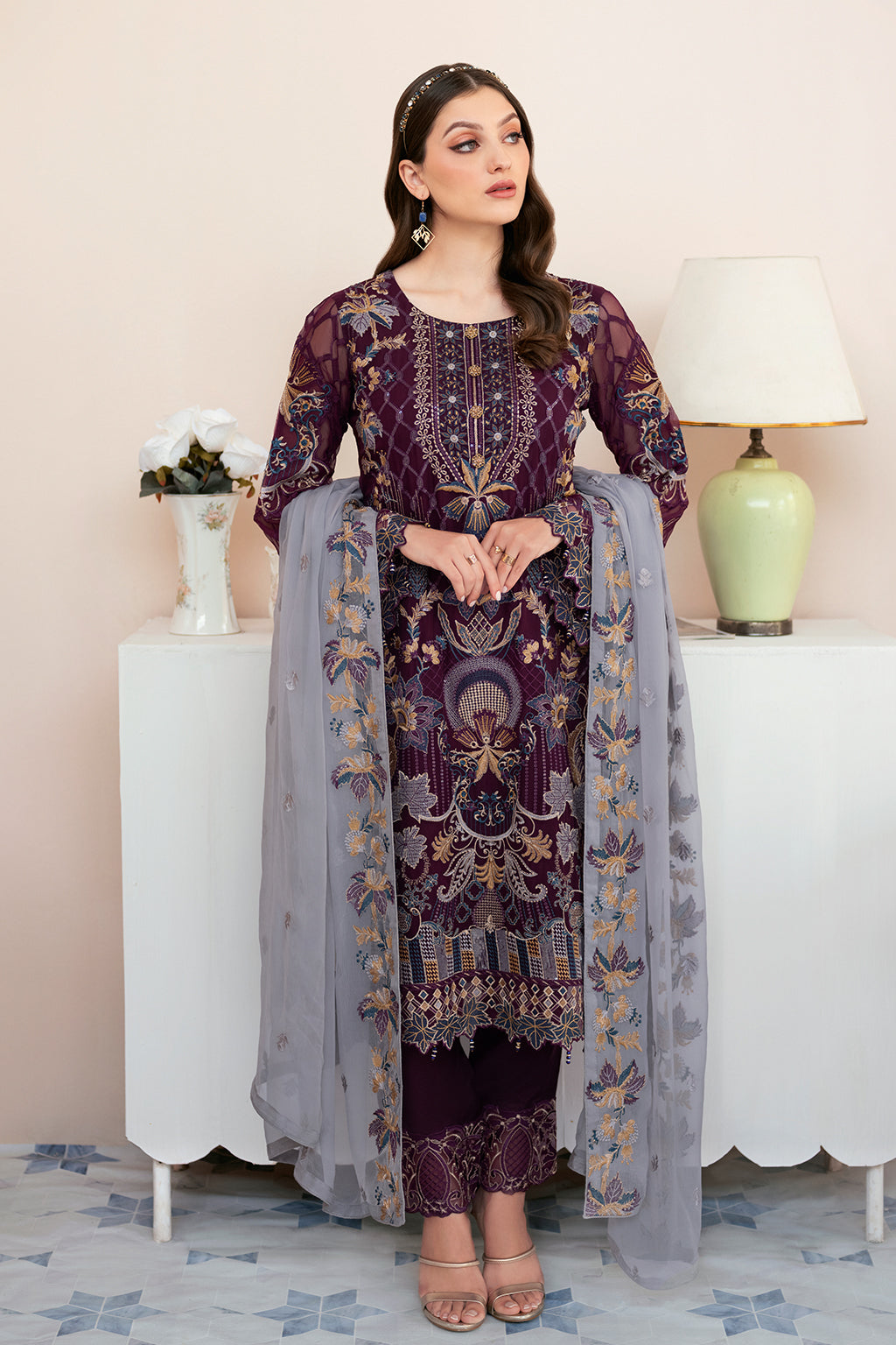 Ramsha | Rangoon Chiffon Collection 24 | D-904 -  Ramsha Formal - Original Designer Dress - House of Maryam