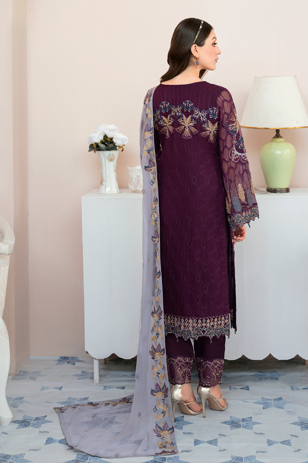 Ramsha | Rangoon Chiffon Collection 24 | D-904 -  Ramsha Formal - Original Designer Dress - House of Maryam