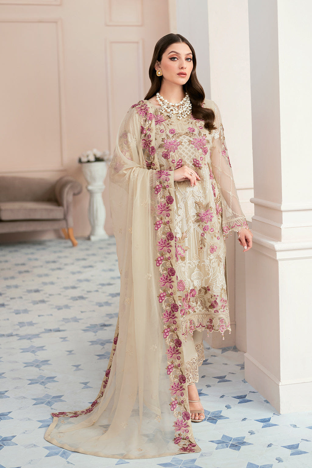 Ramsha | Rangoon Chiffon Collection 24 | D-909 -  Ramsha Formal - Original Designer Dress - House of Maryam