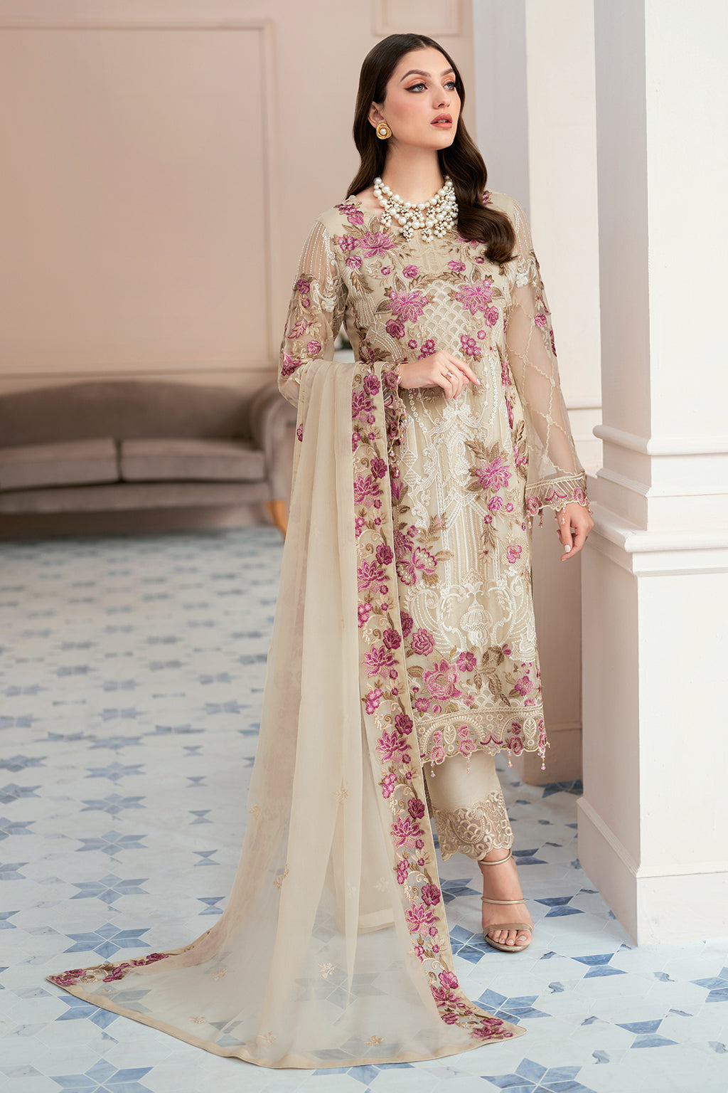 Ramsha | Rangoon Chiffon Collection 24 | D-909 by Ramsha - House of Maryam