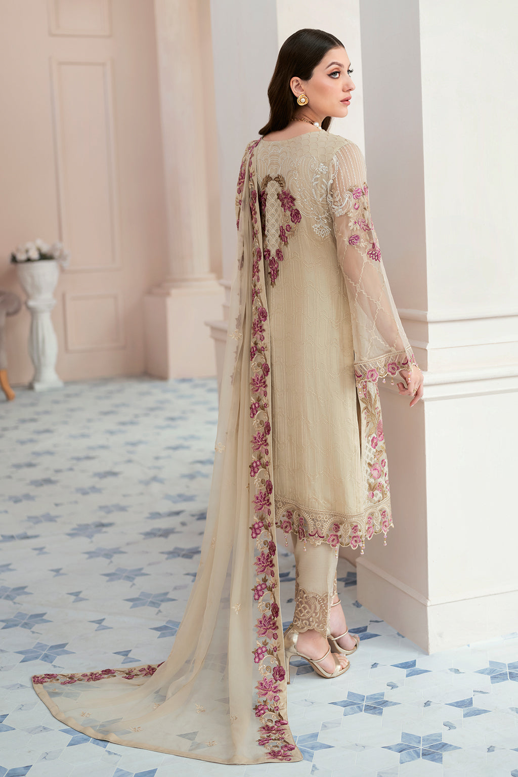 Ramsha | Rangoon Chiffon Collection 24 | D-909 by Designer Ramsha - House of Maryam - Pakistani Designer Ethnic Wear in {{ shop.shopifyCountryName }}