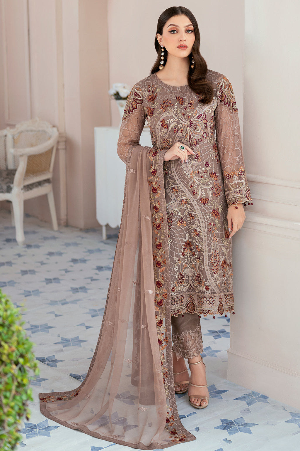 Ramsha | Rangoon Chiffon Collection 24 | D-905 -  Ramsha Formal - Original Designer Dress - House of Maryam