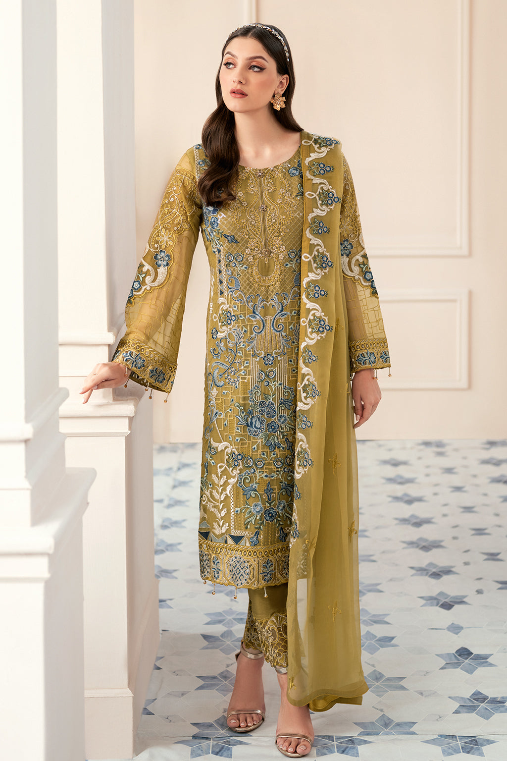 Ramsha | Rangoon Chiffon Collection 24 | D-903 by Designer Ramsha - House of Maryam - Pakistani Designer Ethnic Wear in {{ shop.shopifyCountryName }}