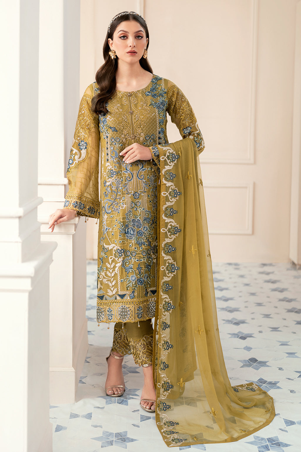 Ramsha | Rangoon Chiffon Collection 24 | D-903 by Designer Ramsha - House of Maryam - Pakistani Designer Ethnic Wear in {{ shop.shopifyCountryName }}