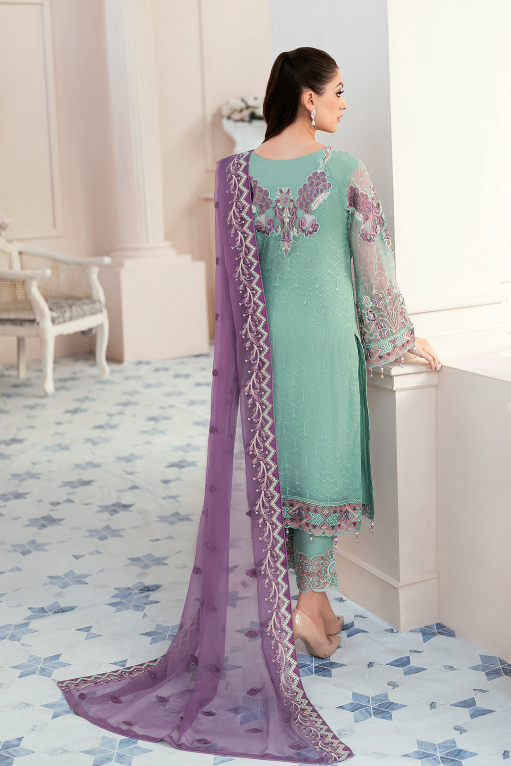 Ramsha | Rangoon Chiffon Collection 24 | D-902 by Designer Ramsha - House of Maryam - Pakistani Designer Ethnic Wear in {{ shop.shopifyCountryName }}