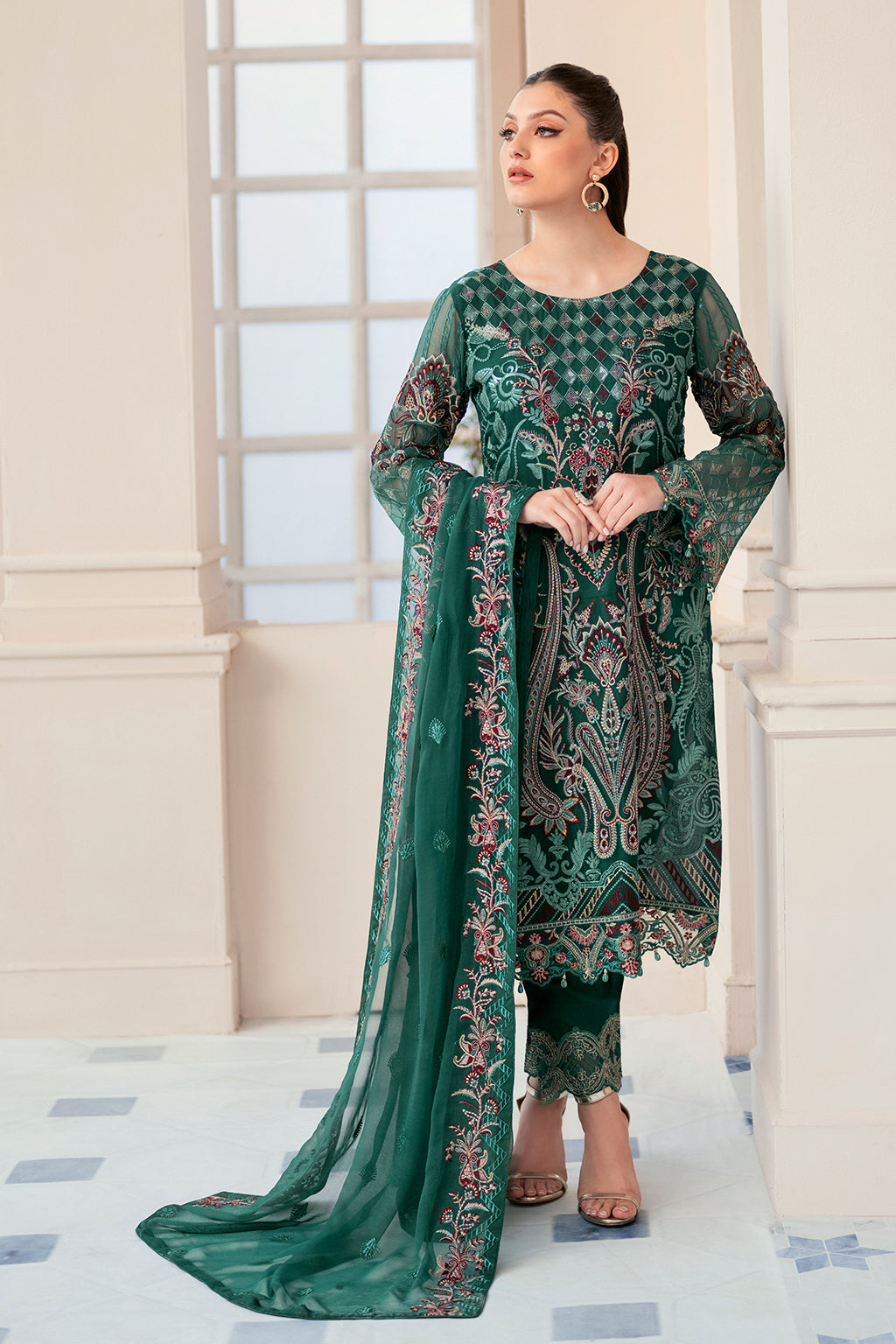 Ramsha | Rangoon Chiffon Collection 24 | D-908 -  Ramsha Formal - Original Designer Dress - House of Maryam