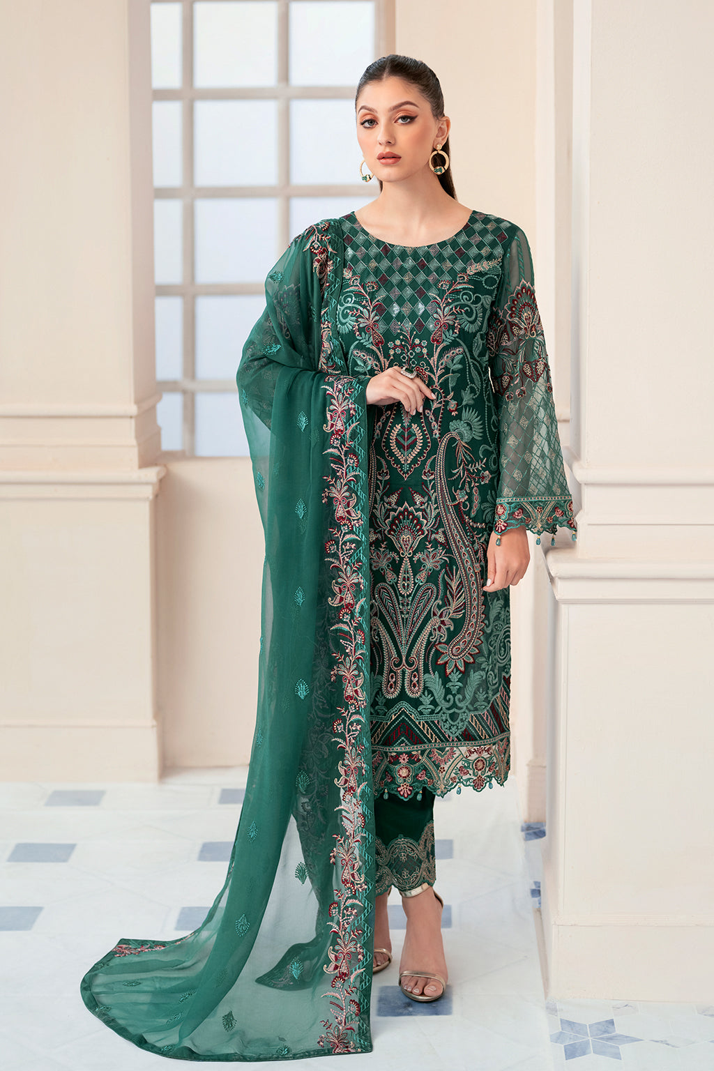 Ramsha | Rangoon Chiffon Collection 24 | D-908 -  Ramsha Formal - Original Designer Dress - House of Maryam