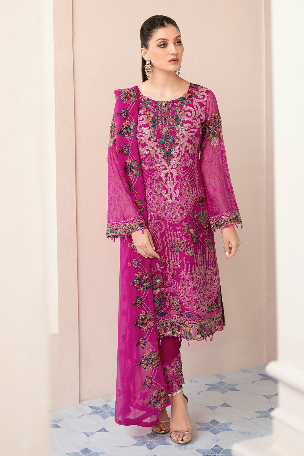 Ramsha | Rangoon Chiffon Collection 24 | D-912 by Designer Ramsha - House of Maryam - Pakistani Designer Ethnic Wear in {{ shop.shopifyCountryName }}