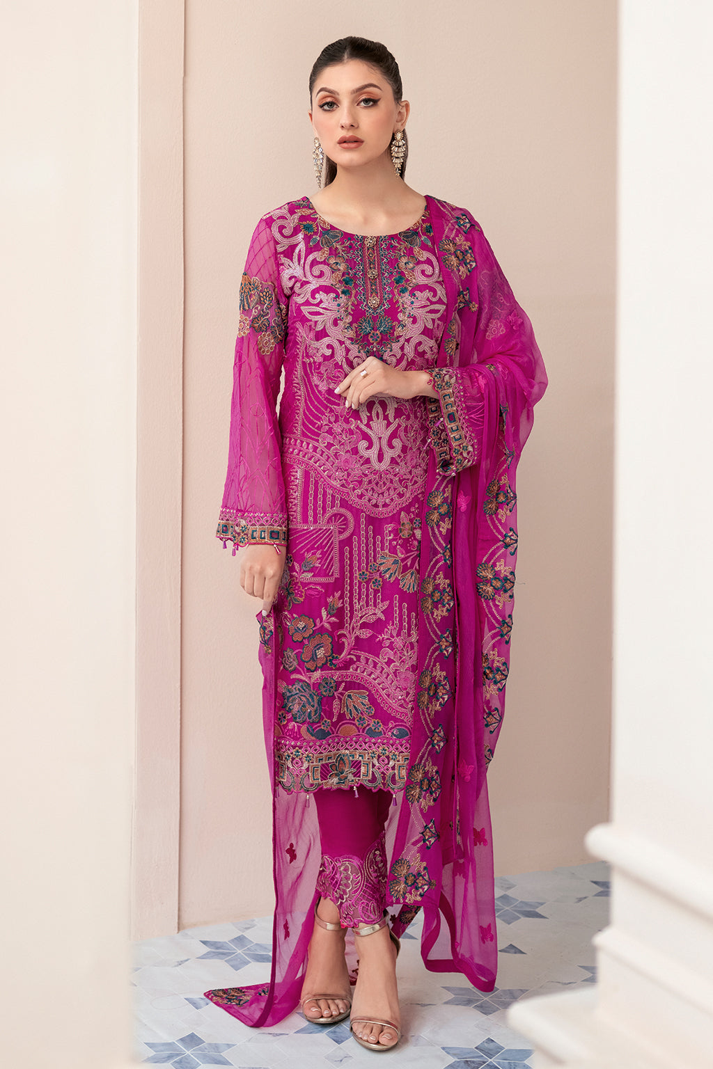 Ramsha | Rangoon Chiffon Collection 24 | D-912 -  Ramsha Formal - Original Designer Dress - House of Maryam