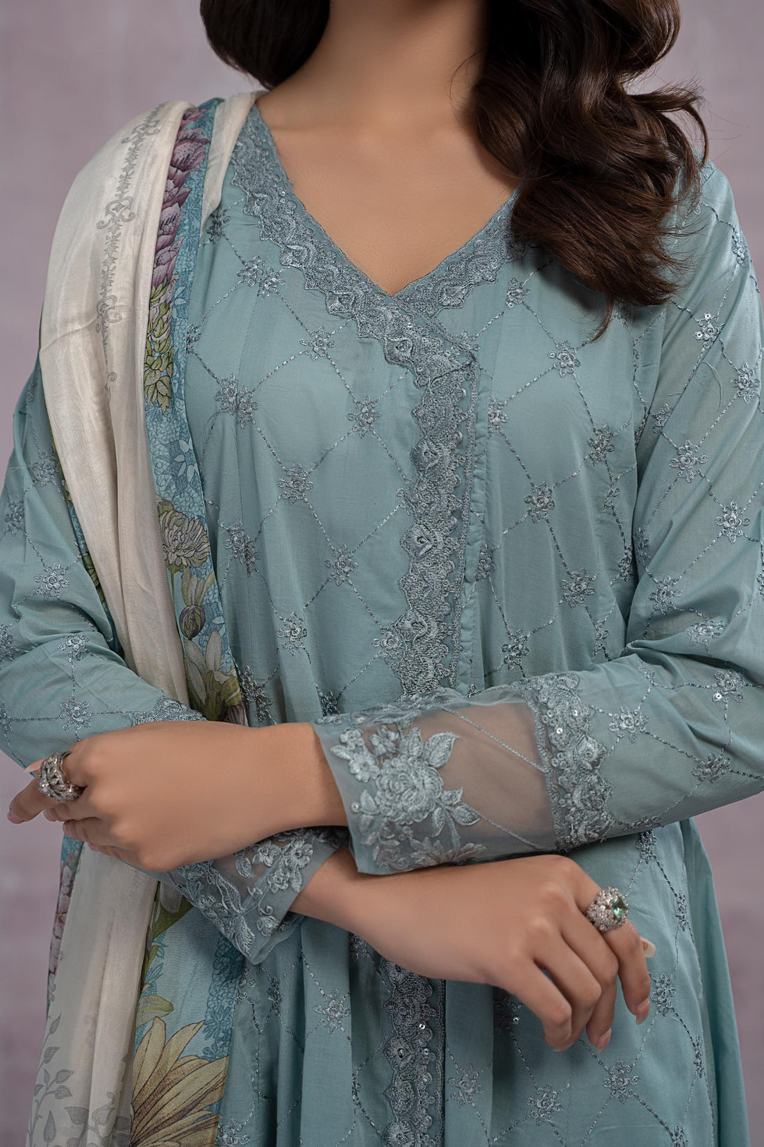 Maira B | Ready to Wear | DW-EF23-23R1 -  Maria B Luxury Pret -  House of Maryam