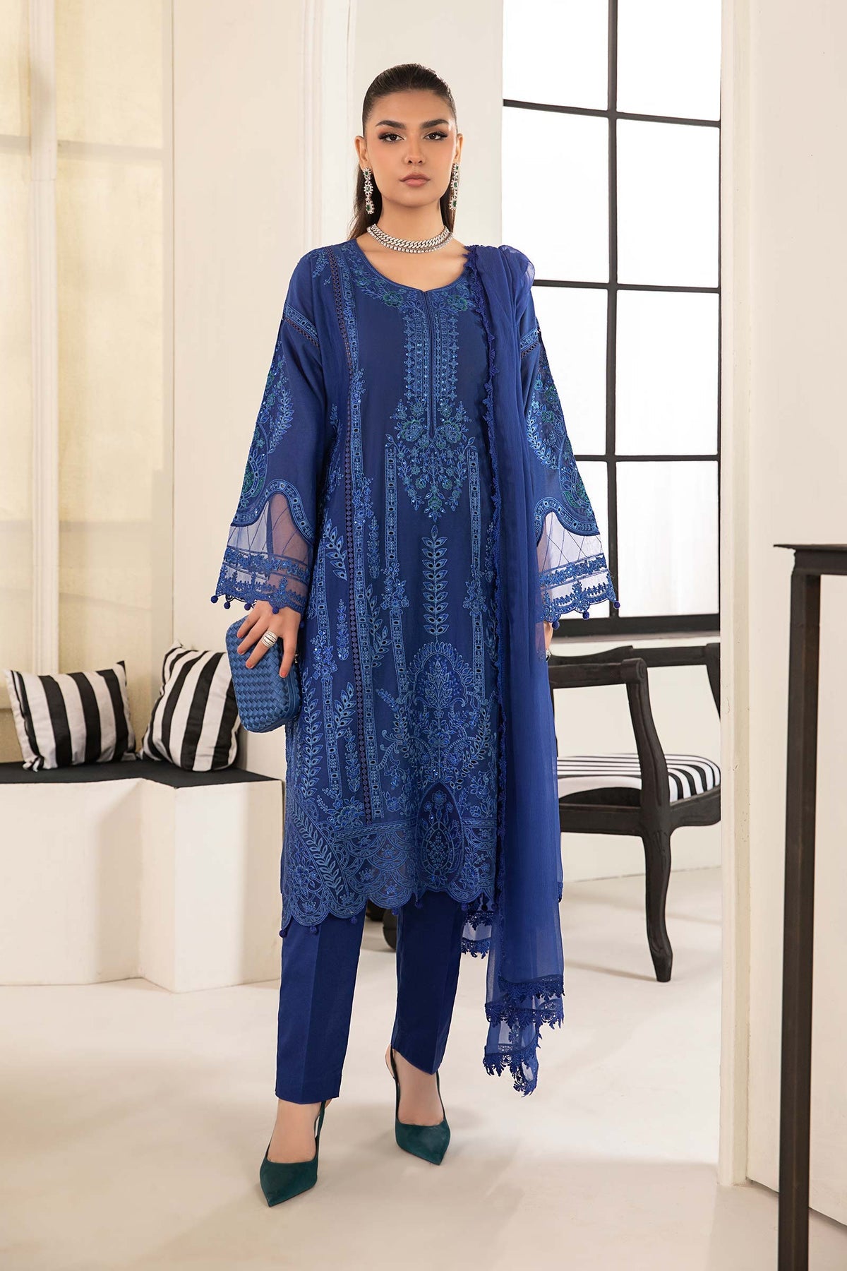 Maria B | Casual Pret 2024 | DW-EF24-02 -  Maria B Casuals - Original Designer Dress - House of Maryam