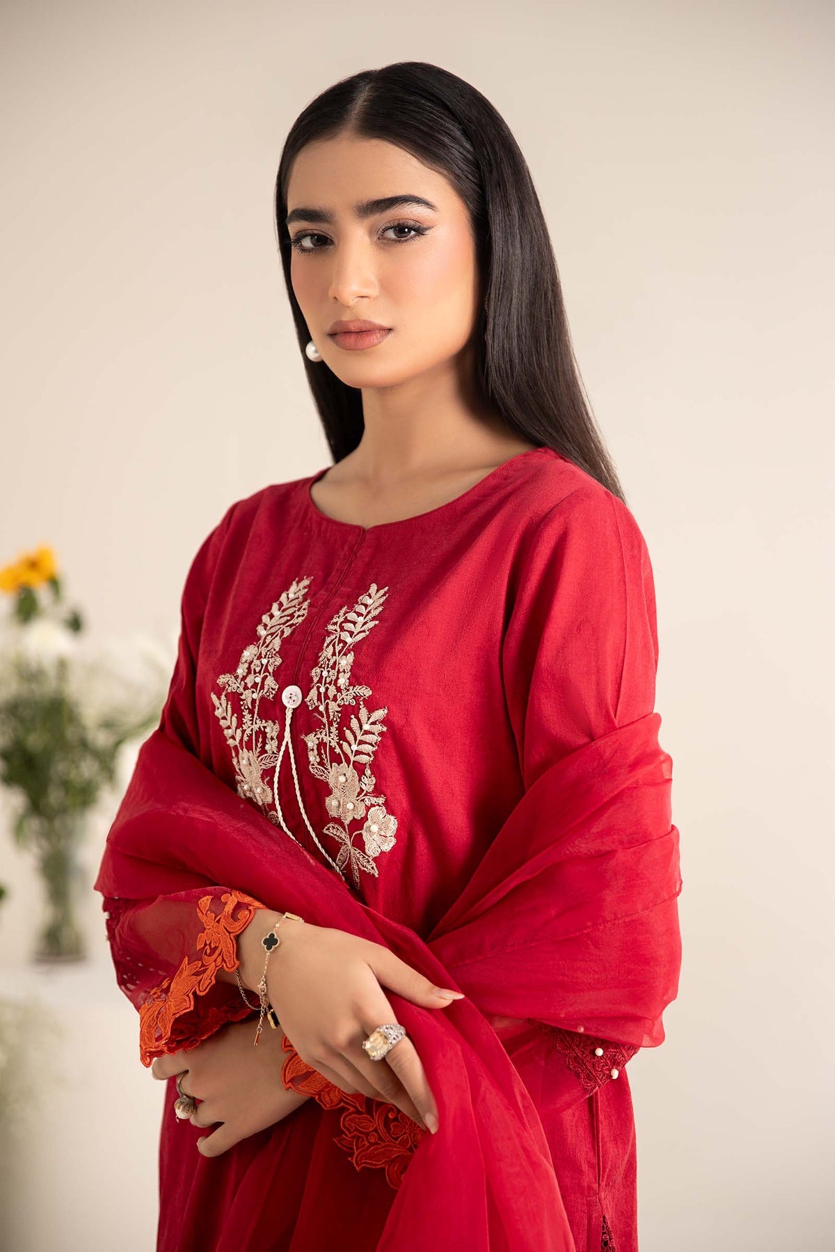 Maria B | Casual Pret 25 | DW-EF25-15 -  Maria B Ladies Clothes - Original Designer Dress - House of Maryam