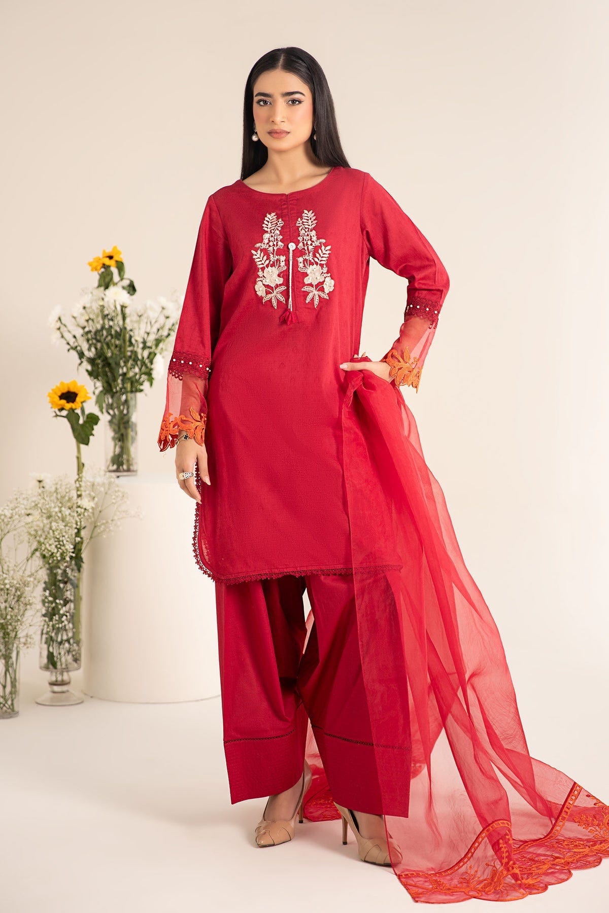 Maria B | Casual Pret 25 | DW-EF25-15 -  Maria B Ladies Clothes - Original Designer Dress - House of Maryam