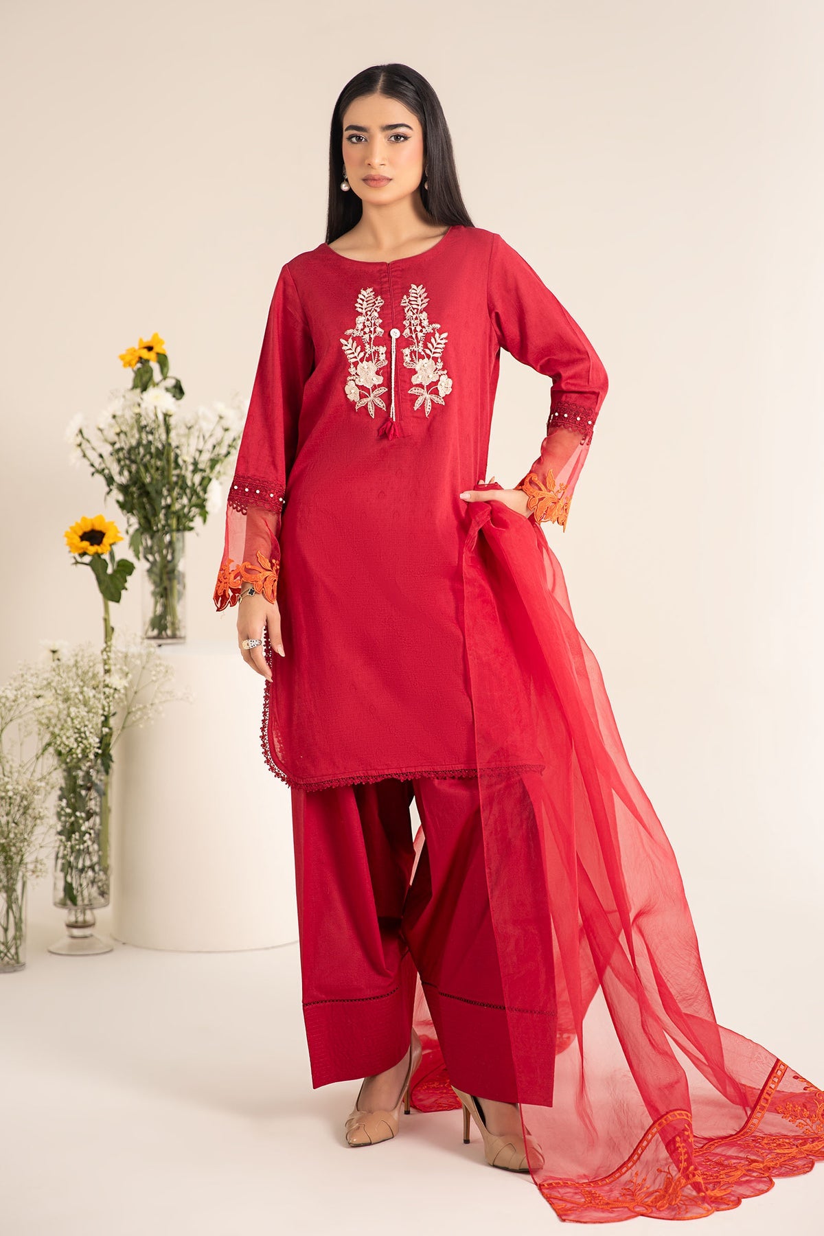 Maria B | Casual Pret 25 | DW-EF25-15 -  Maria B Ladies Clothes - Original Designer Dress - House of Maryam