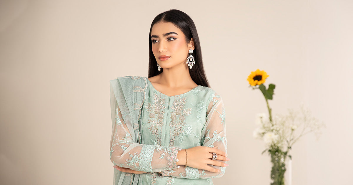 Maria B | Casual Pret 25 | DW-EF25-17 -  Maria B Ladies Clothes - Original Designer Dress - House of Maryam