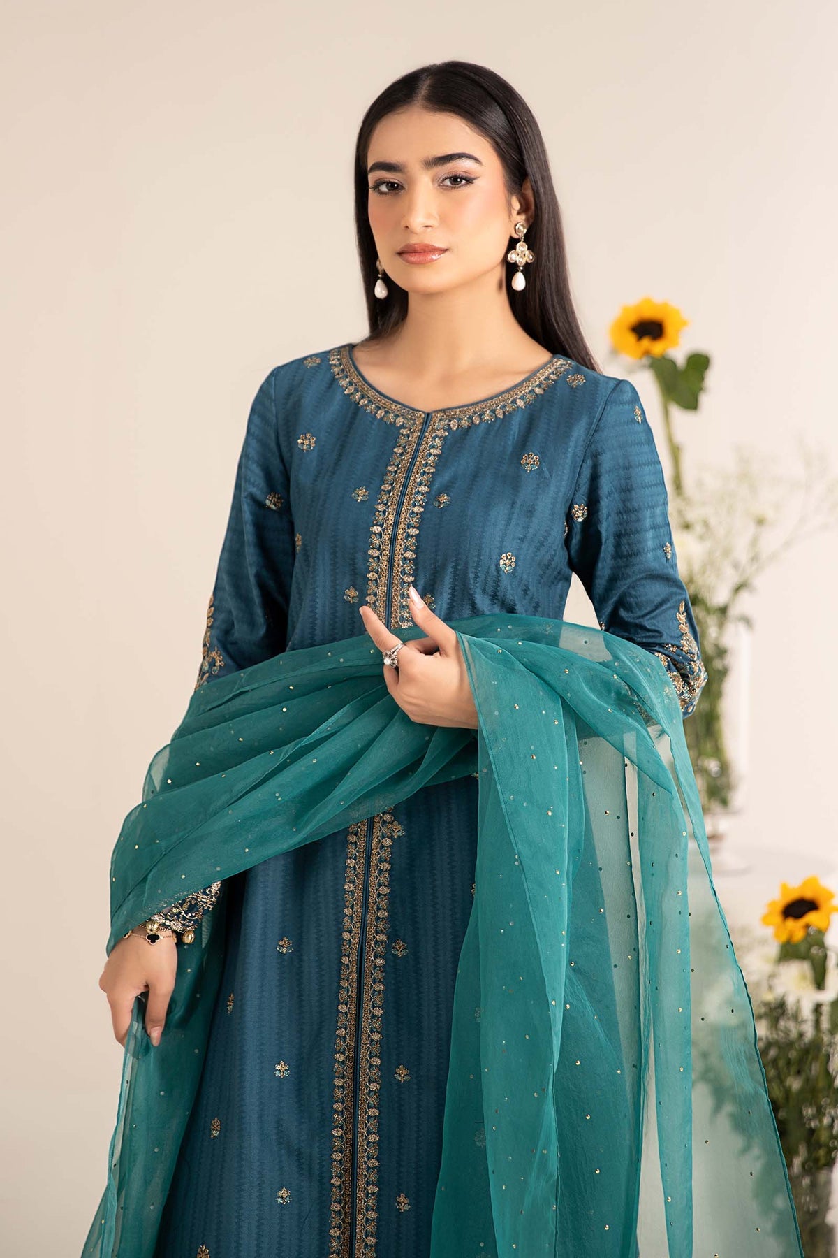 Maria B | Casual Pret 25 | DW-EF25-21 -  Maria B Ladies Clothes - Original Designer Dress - House of Maryam