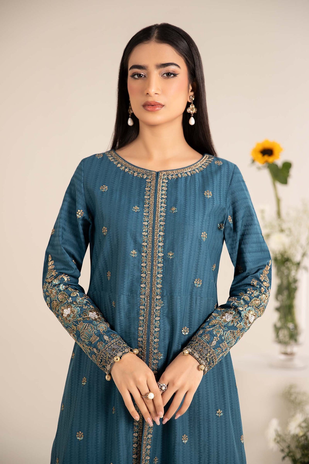 Maria B | Casual Pret 25 | DW-EF25-21 -  Maria B Ladies Clothes - Original Designer Dress - House of Maryam