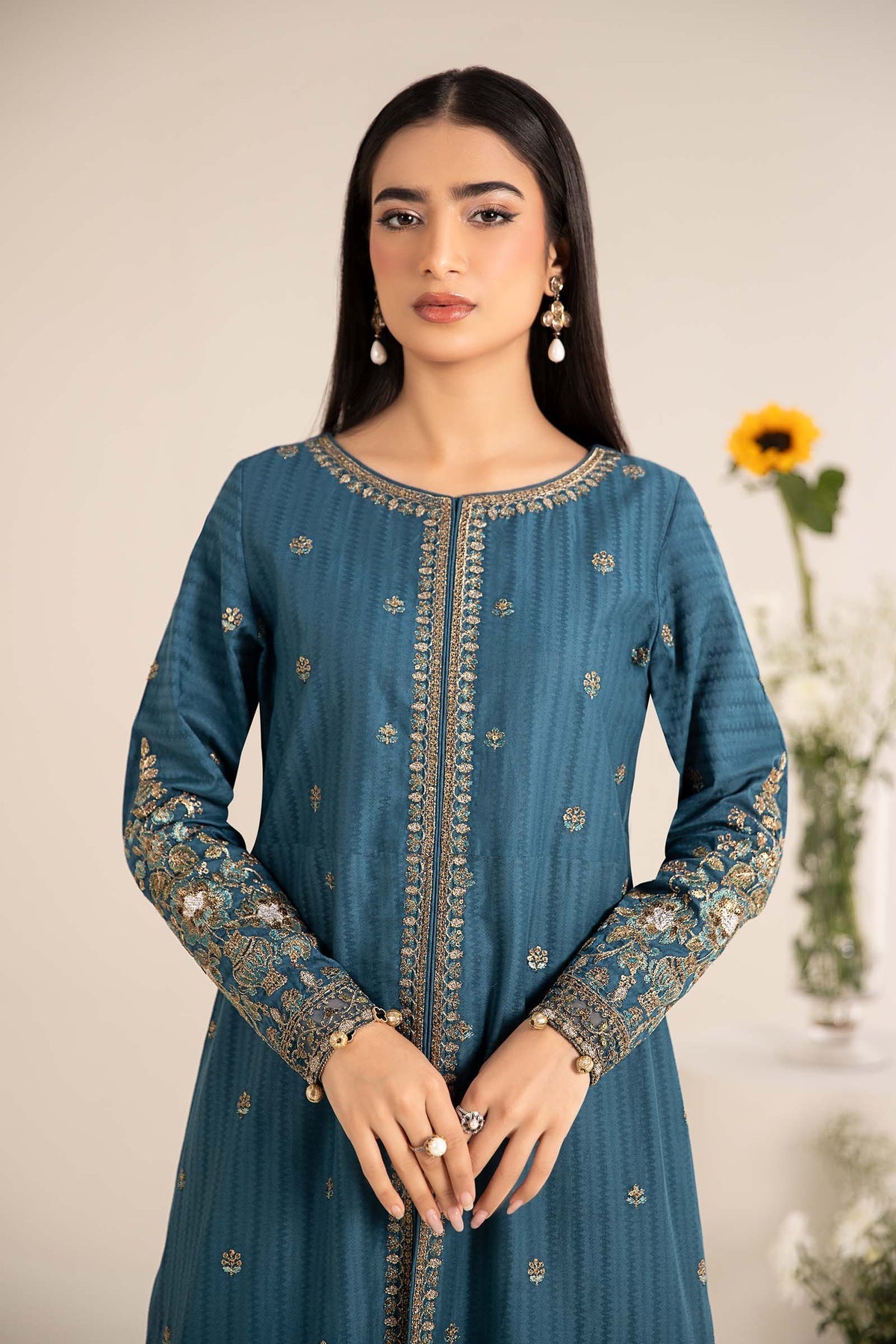 Maria B | Casual Pret 25 | DW-EF25-21 -  Maria B Ladies Clothes - Original Designer Dress - House of Maryam
