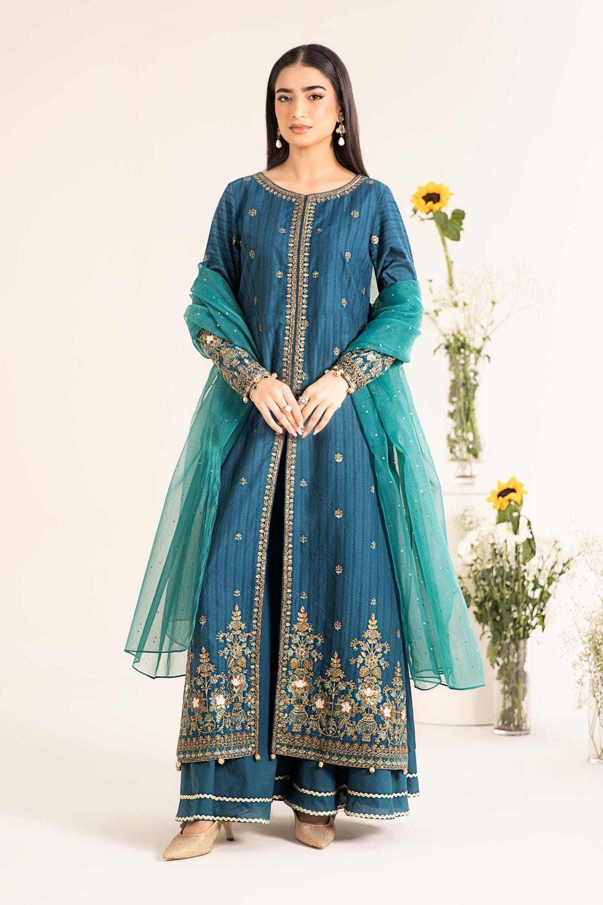 Maria B | Casual Pret 25 | DW-EF25-21 -  Maria B Ladies Clothes - Original Designer Dress - House of Maryam