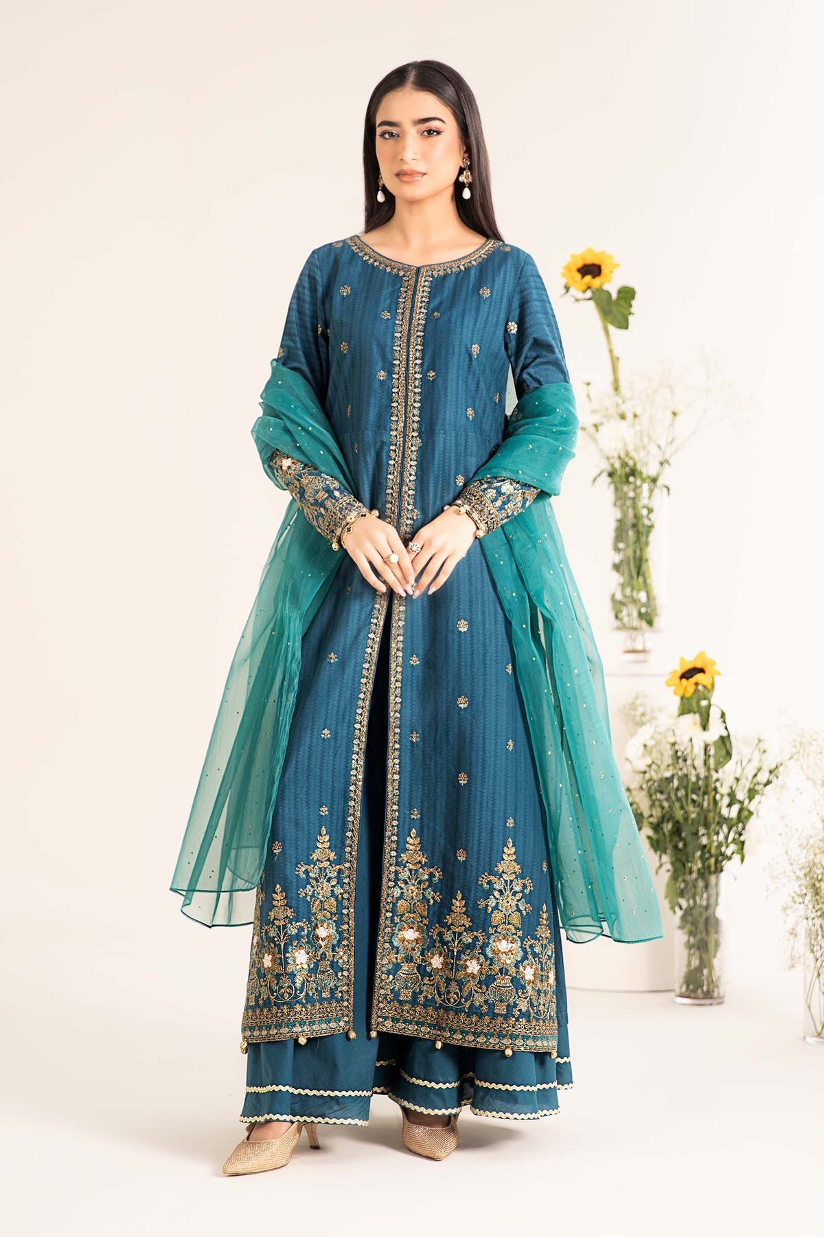 Maria B | Casual Pret 25 | DW-EF25-21 -  Maria B Ladies Clothes - Original Designer Dress - House of Maryam