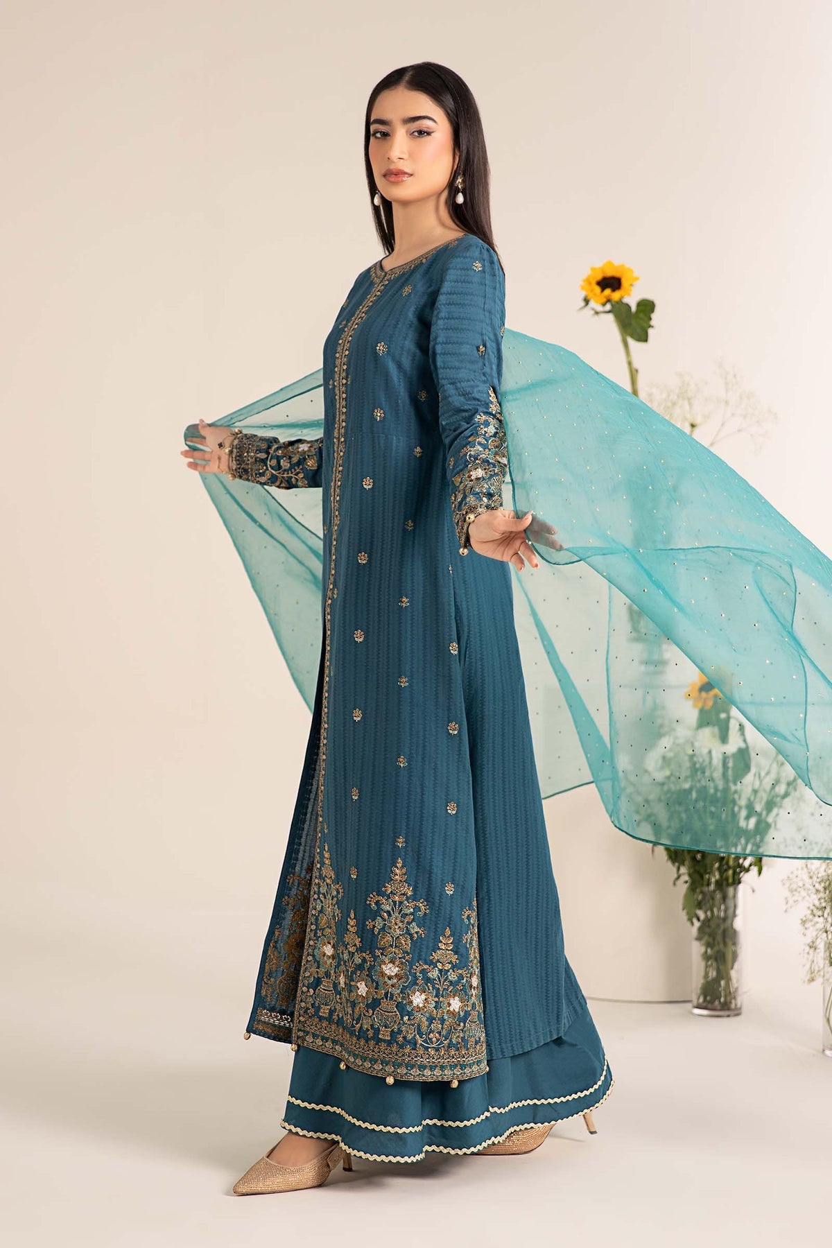 Maria B | Casual Pret 25 | DW-EF25-21 -  Maria B Ladies Clothes - Original Designer Dress - House of Maryam