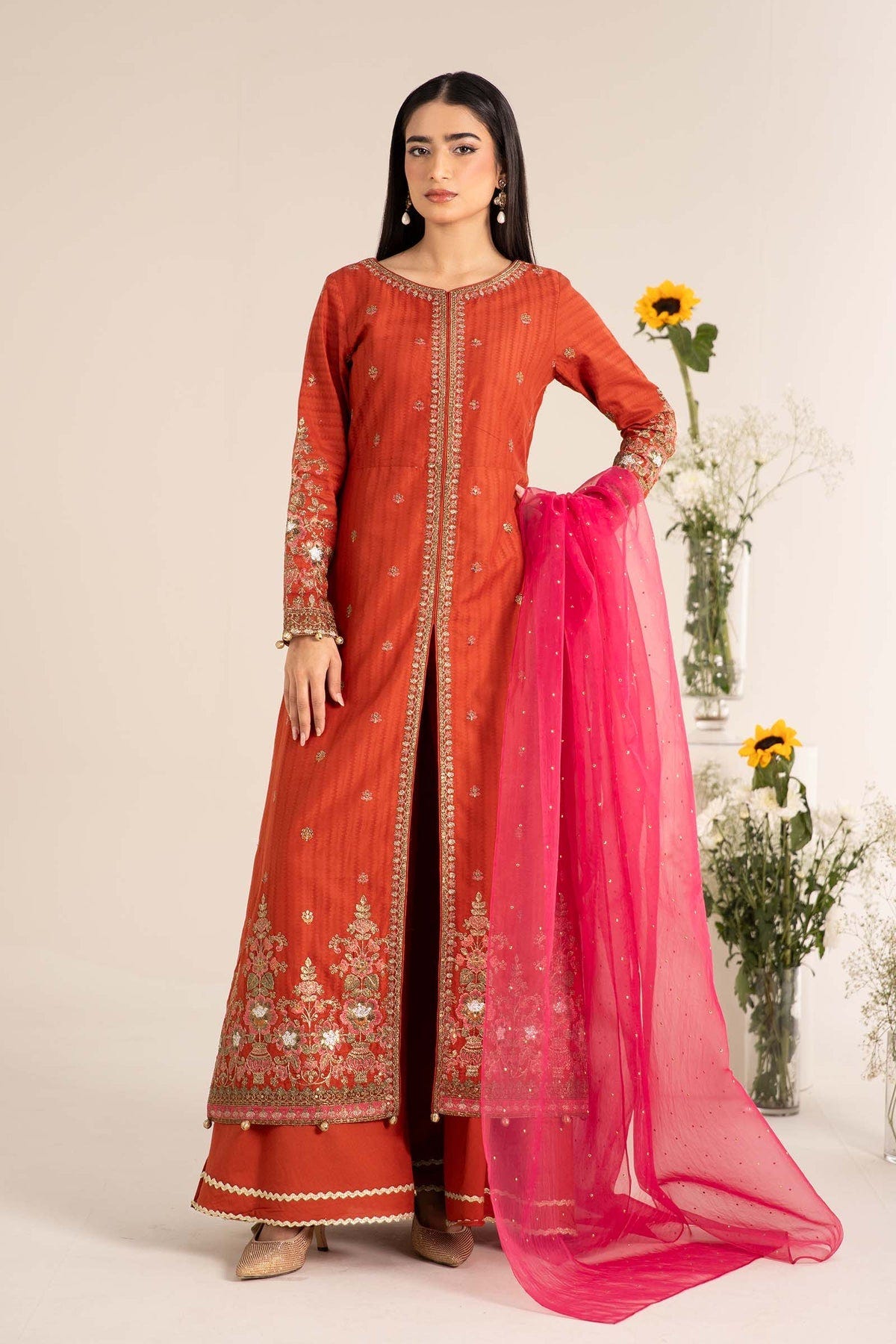 Maria B | Casual Pret 25 | DW-EF25-21 -  Maria B Ladies Clothes - Original Designer Dress - House of Maryam