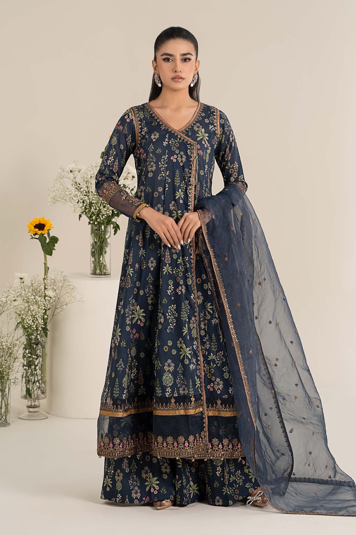Maria B | Casual Pret 25 | DW-EF25-26 -  Maria B Ladies Clothes - Original Designer Dress - House of Maryam