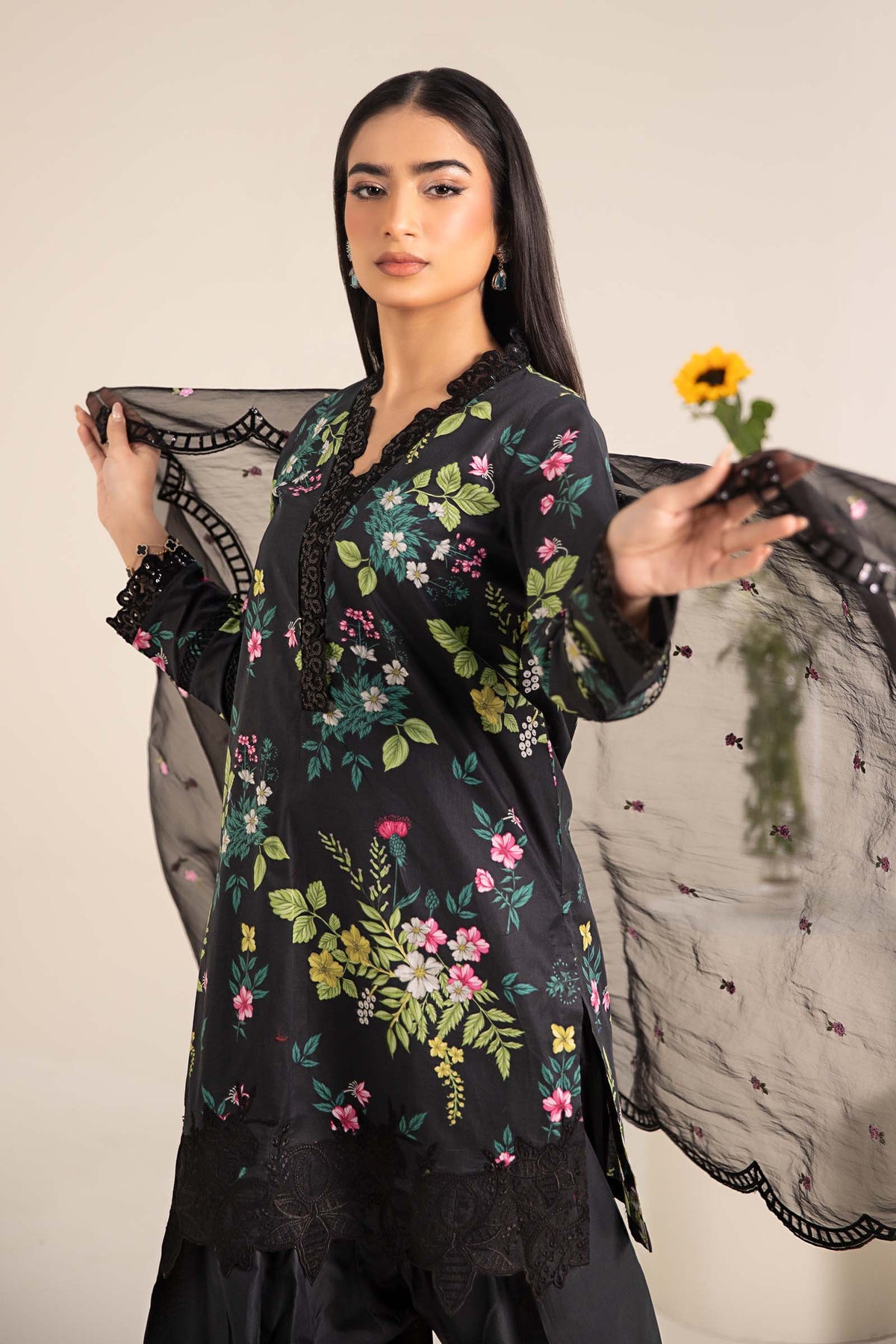 Maria B | Casual Pret 25 | DW-EF25-27 -  Maria B Ladies Clothes - Original Designer Dress - House of Maryam