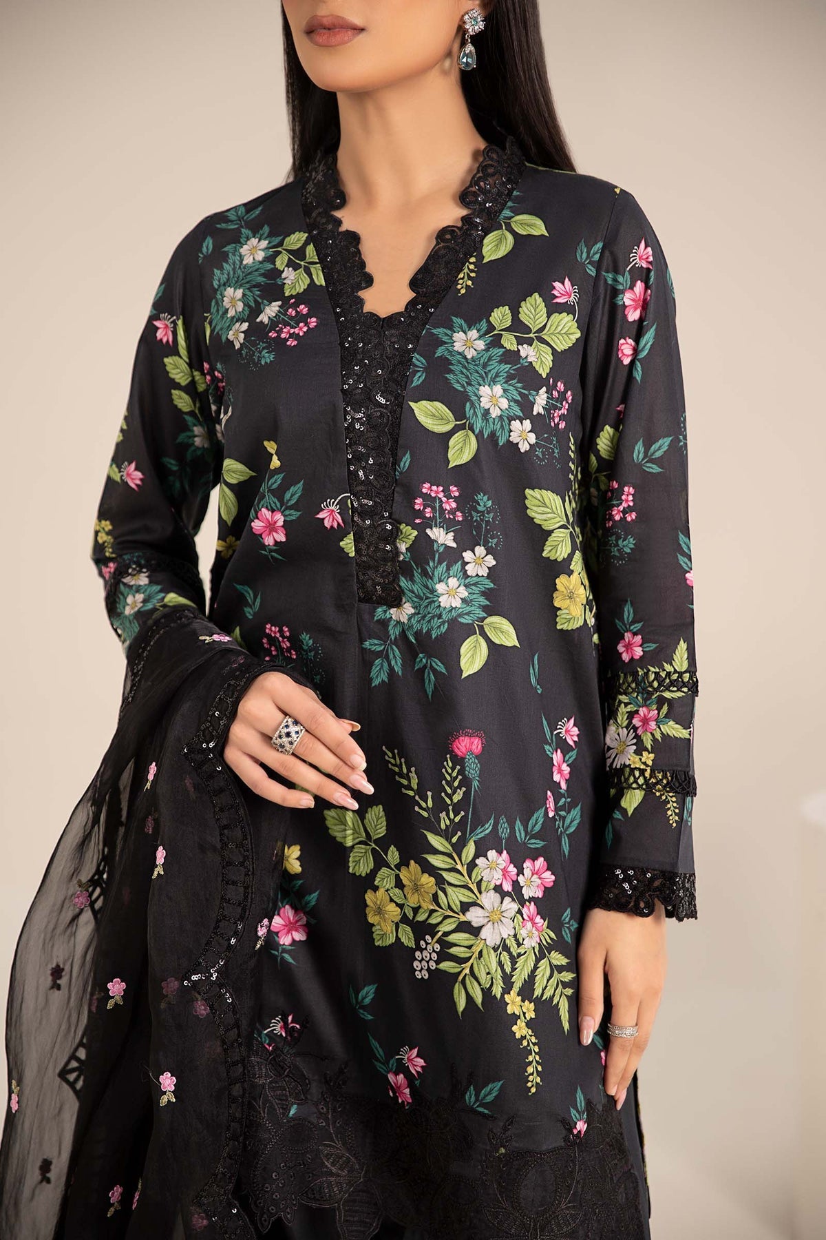 Maria B | Casual Pret 25 | DW-EF25-27 -  Maria B Ladies Clothes - Original Designer Dress - House of Maryam