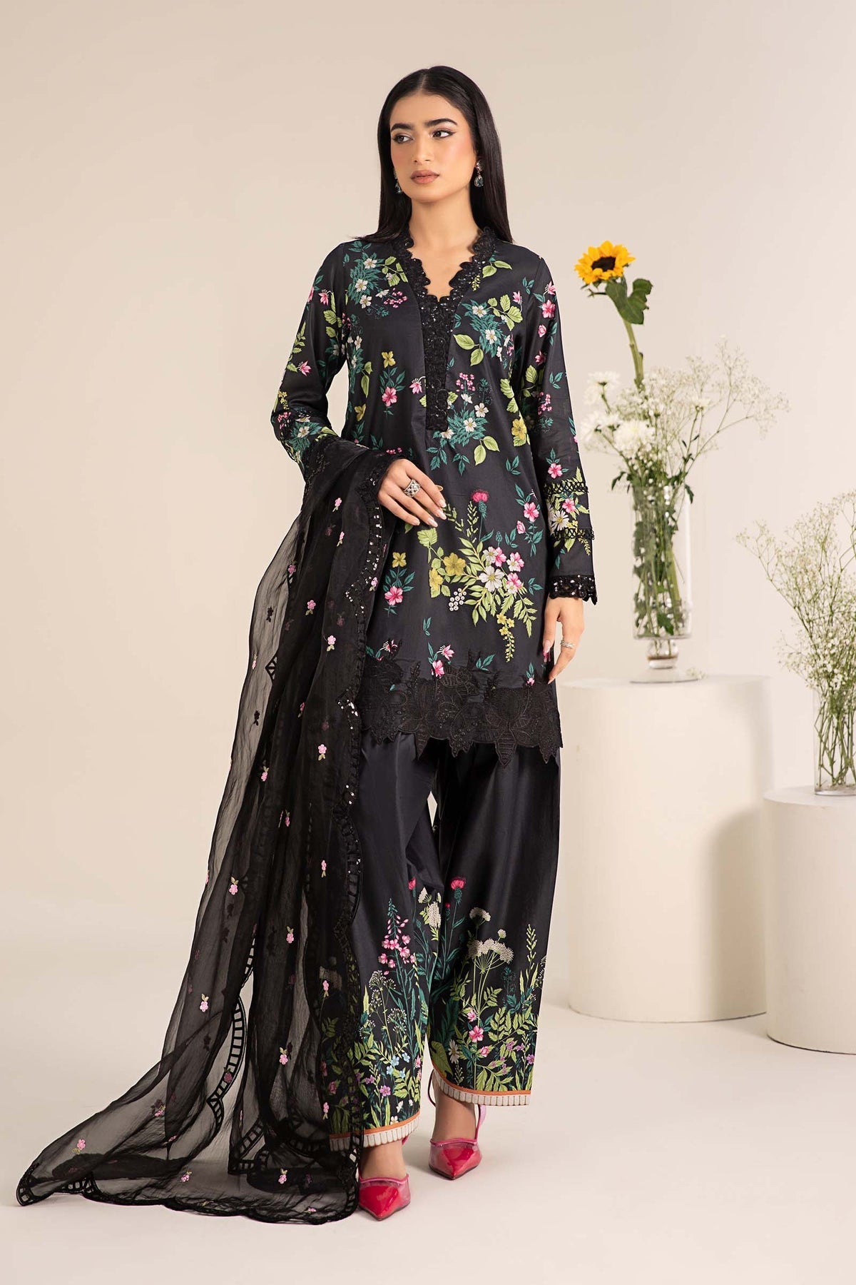 Maria B | Casual Pret 25 | DW-EF25-27 -  Maria B Ladies Clothes - Original Designer Dress - House of Maryam