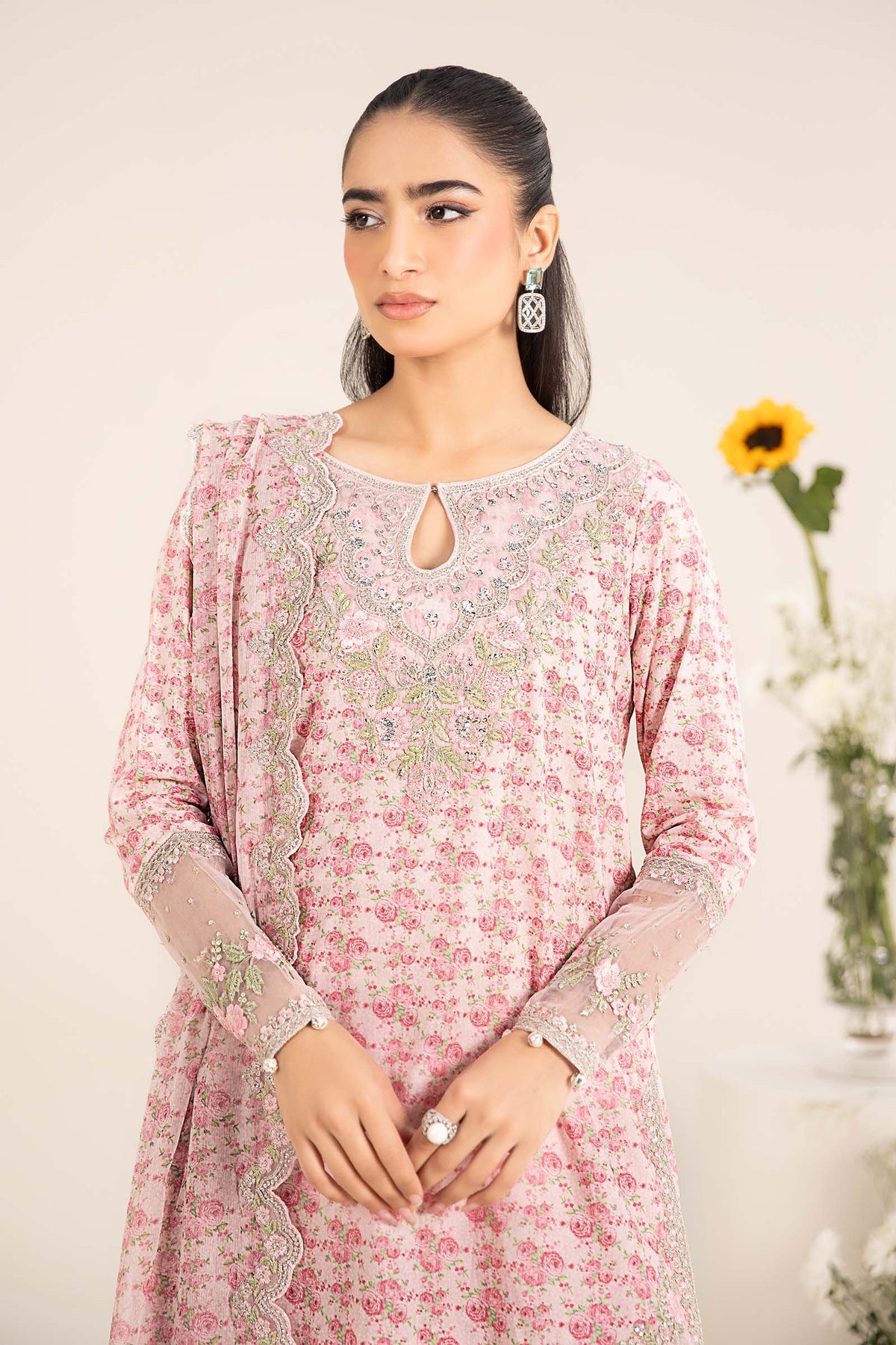Maria B | Casual Pret 25 | DW-EF25-50 -  Maria B Ladies Clothes - Original Designer Dress - House of Maryam