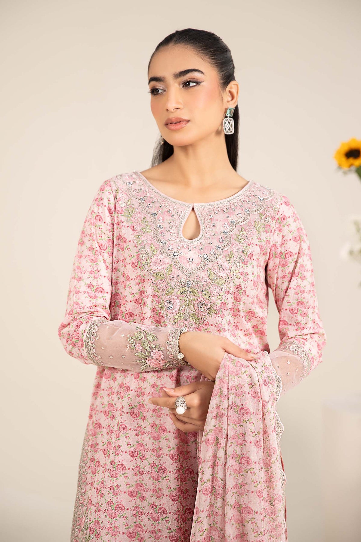 Maria B | Casual Pret 25 | DW-EF25-50 -  Maria B Ladies Clothes - Original Designer Dress - House of Maryam