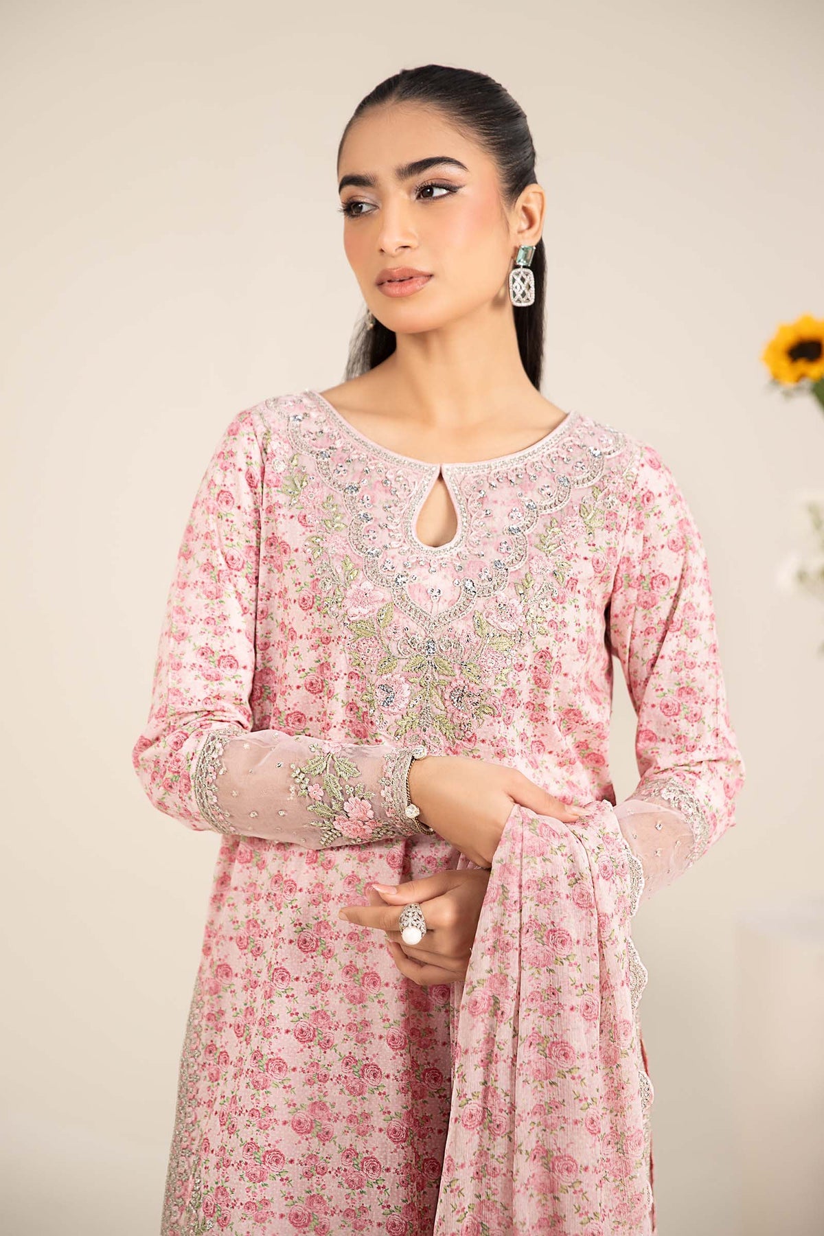 Maria B | Casual Pret 25 | DW-EF25-50 -  Maria B Ladies Clothes - Original Designer Dress - House of Maryam