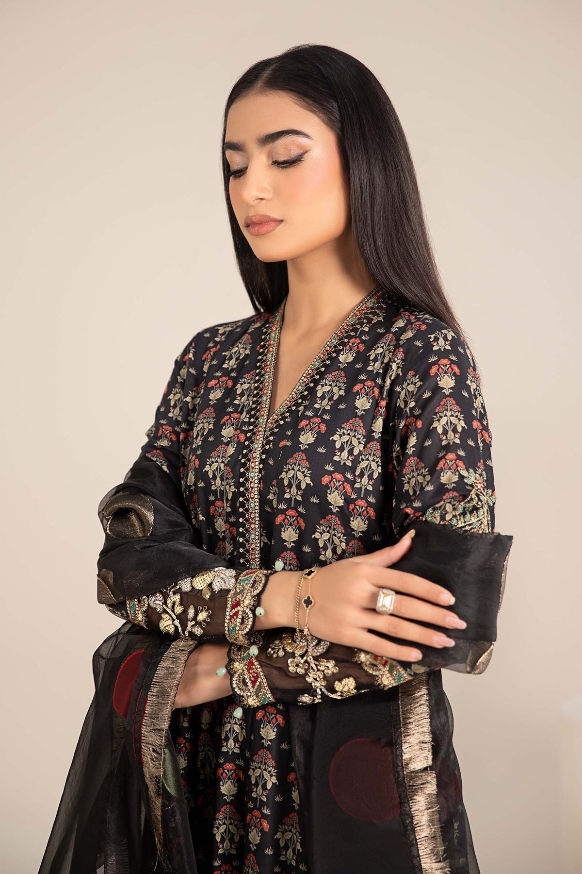 Maria B | Casual Pret 25 | DW-EF25-54 -  Maria B Ladies Clothes - Original Designer Dress - House of Maryam