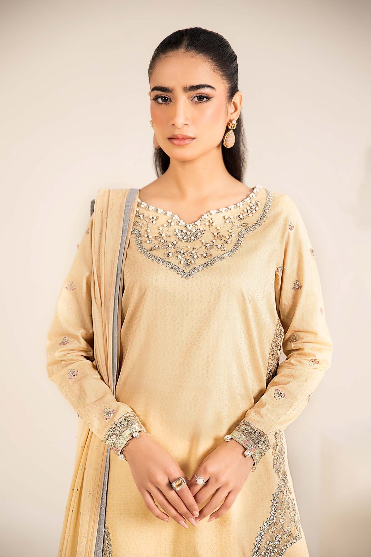 Maria B | Casual Pret 25 | DW-EF25-61 -  Maria B Ladies Clothes - Original Designer Dress - House of Maryam