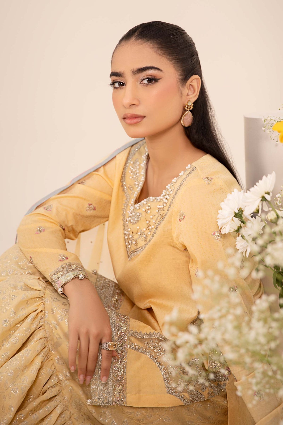 Maria B | Casual Pret 25 | DW-EF25-61 -  Maria B Ladies Clothes - Original Designer Dress - House of Maryam
