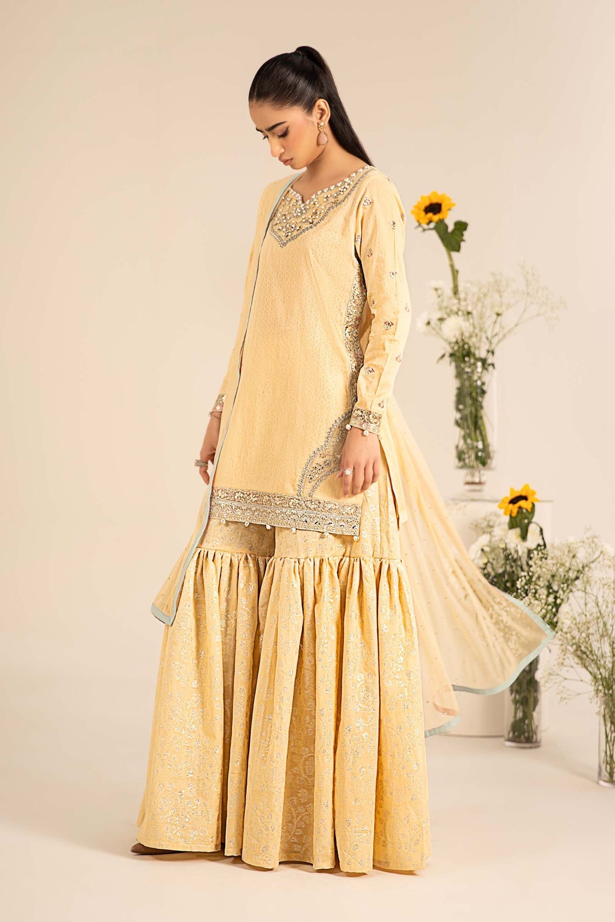 Maria B | Casual Pret 25 | DW-EF25-61 -  Maria B Ladies Clothes - Original Designer Dress - House of Maryam