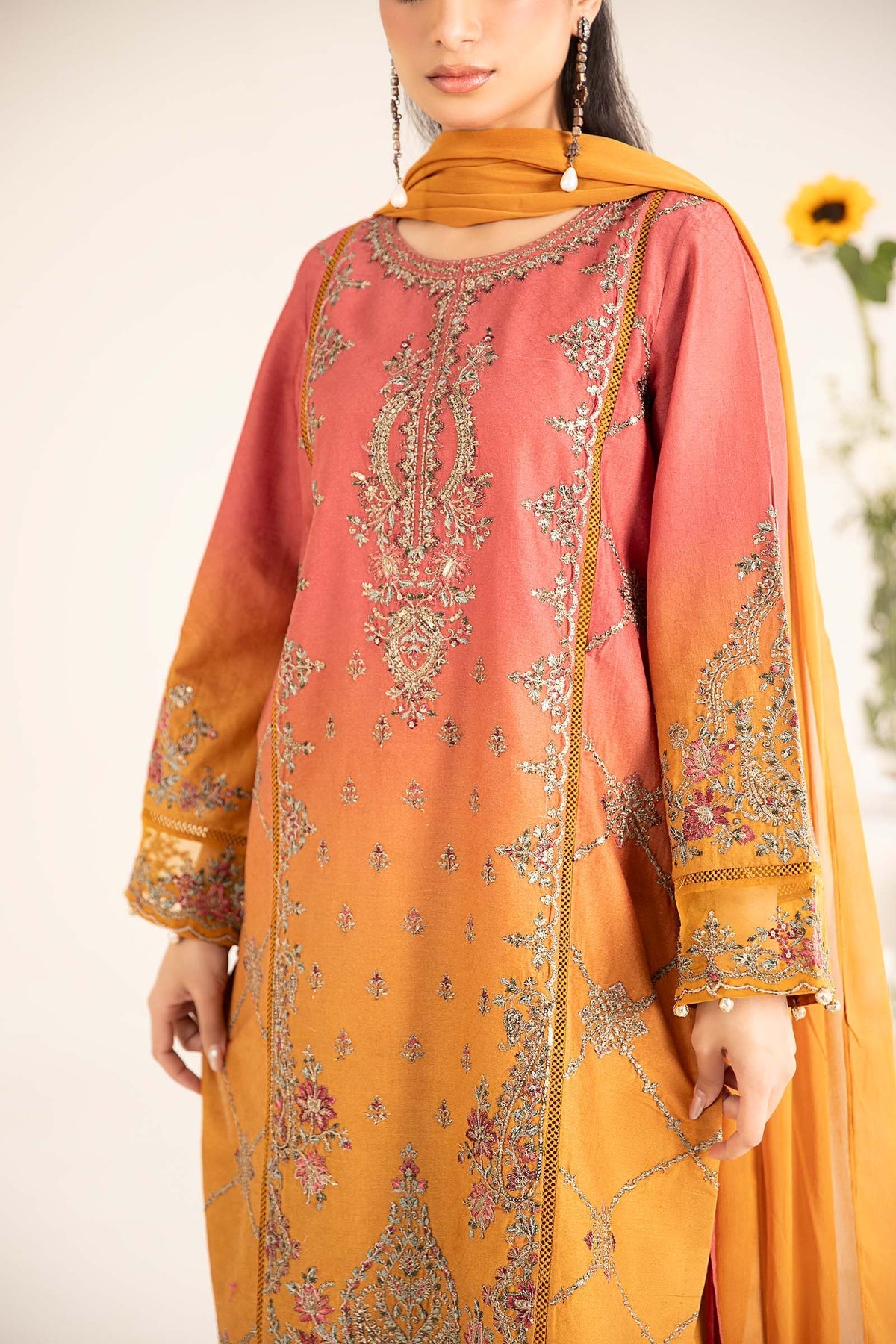 Maria B | Casual Pret 25 | DW-EF25-71 -  Maria B Ladies Clothes - Original Designer Dress - House of Maryam
